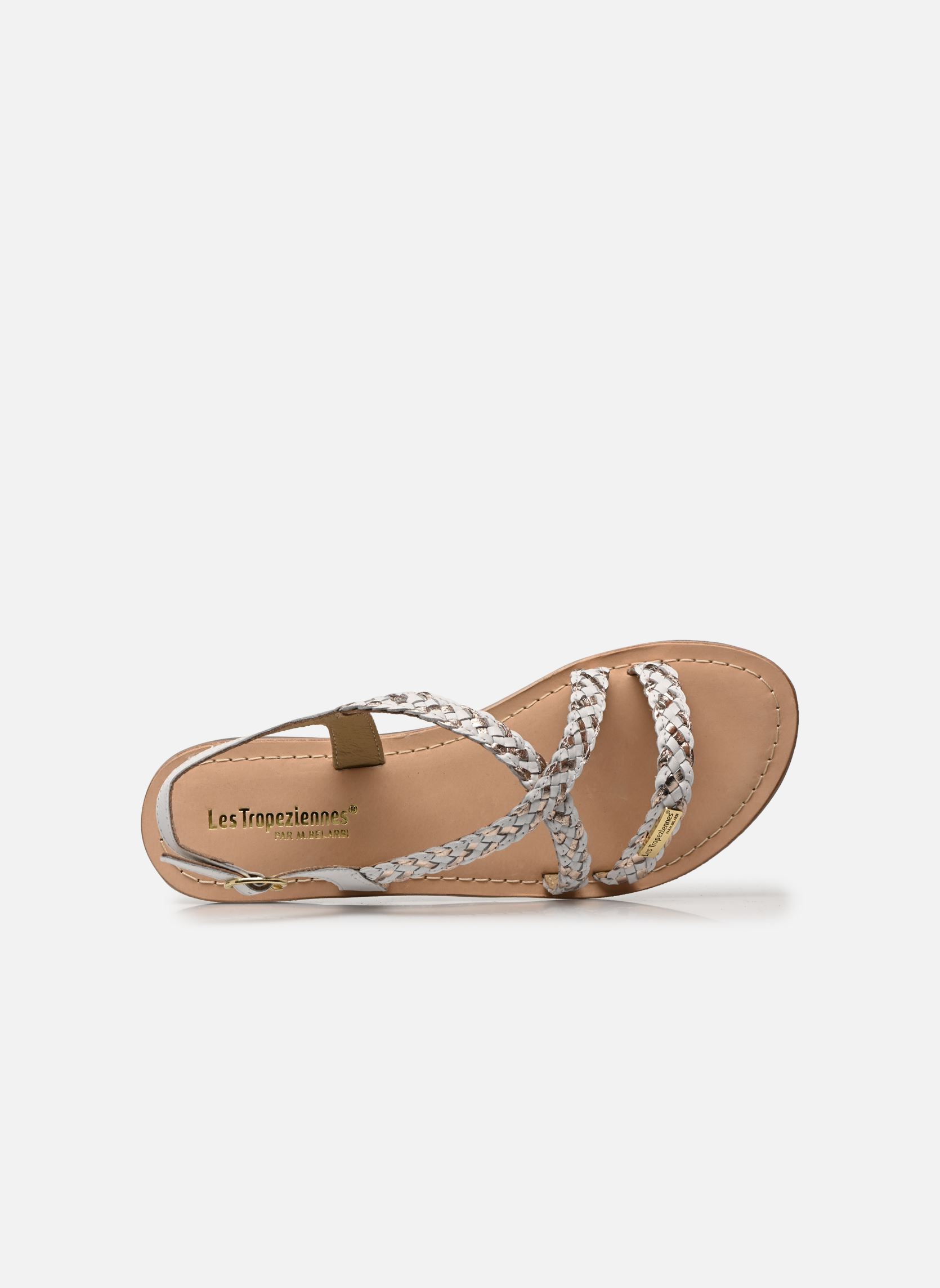 Sandales DIAMS femme blanc Les Tropéziennes par M Belarbi Sandales DIAMS femme blanc BLANC/OR
