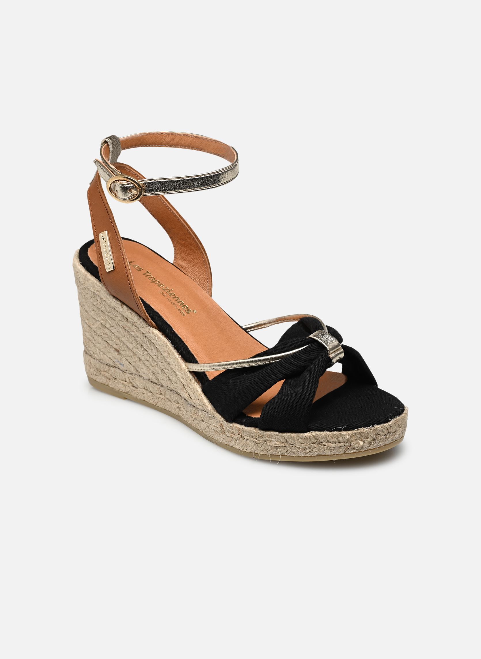 Sandales compensées et plateformes BLONDEL femme noir Les Tropéziennes par M Belarbi Sandales compensées et plateformes BLONDEL femme noir NOIR