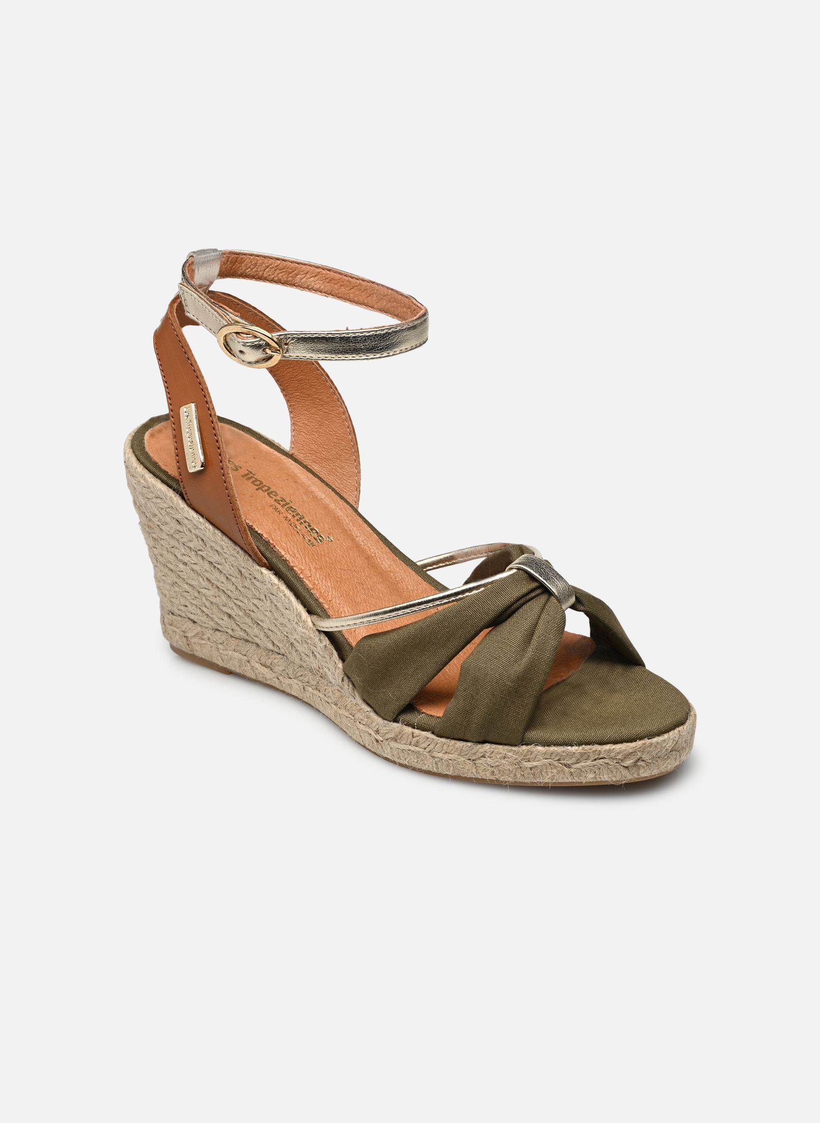 Sandales compensées et plateformes BLONDEL femme vert Les Tropéziennes par M Belarbi Sandales compensées et plateformes BLONDEL femme vert KAKI