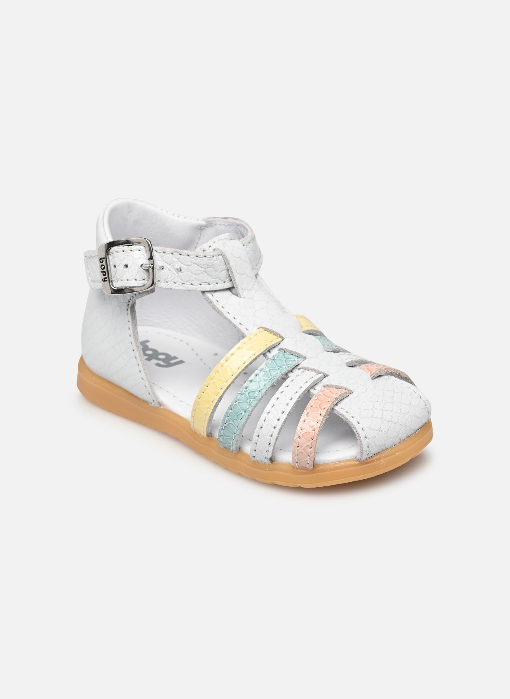 Sandales Ritola fille blanc Bopy Sandales Ritola fille blanc BLANC/ MULTI PASTEL
