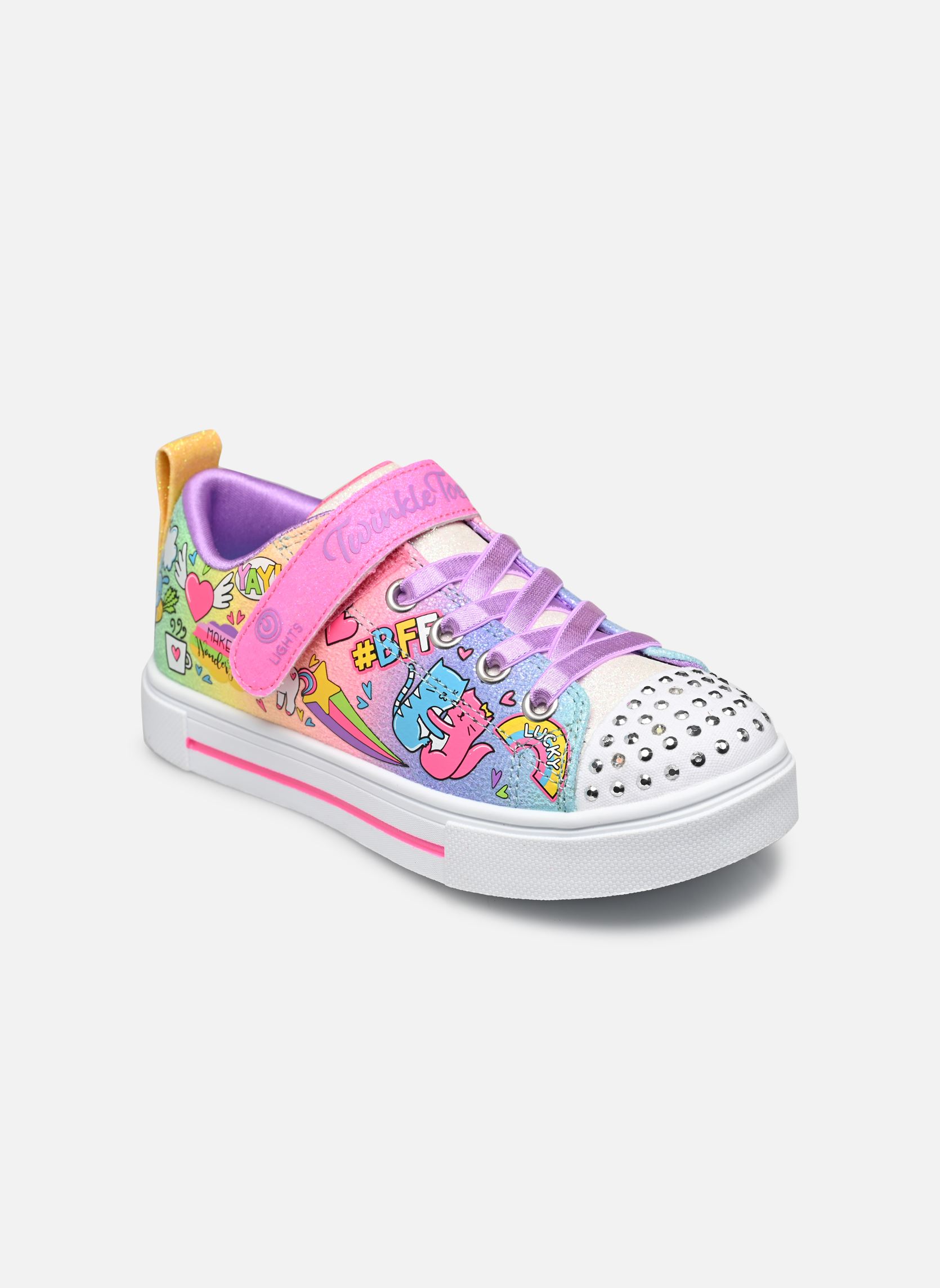 Baskets Skechers Twinkle Sparks Heather Char pour Enfant