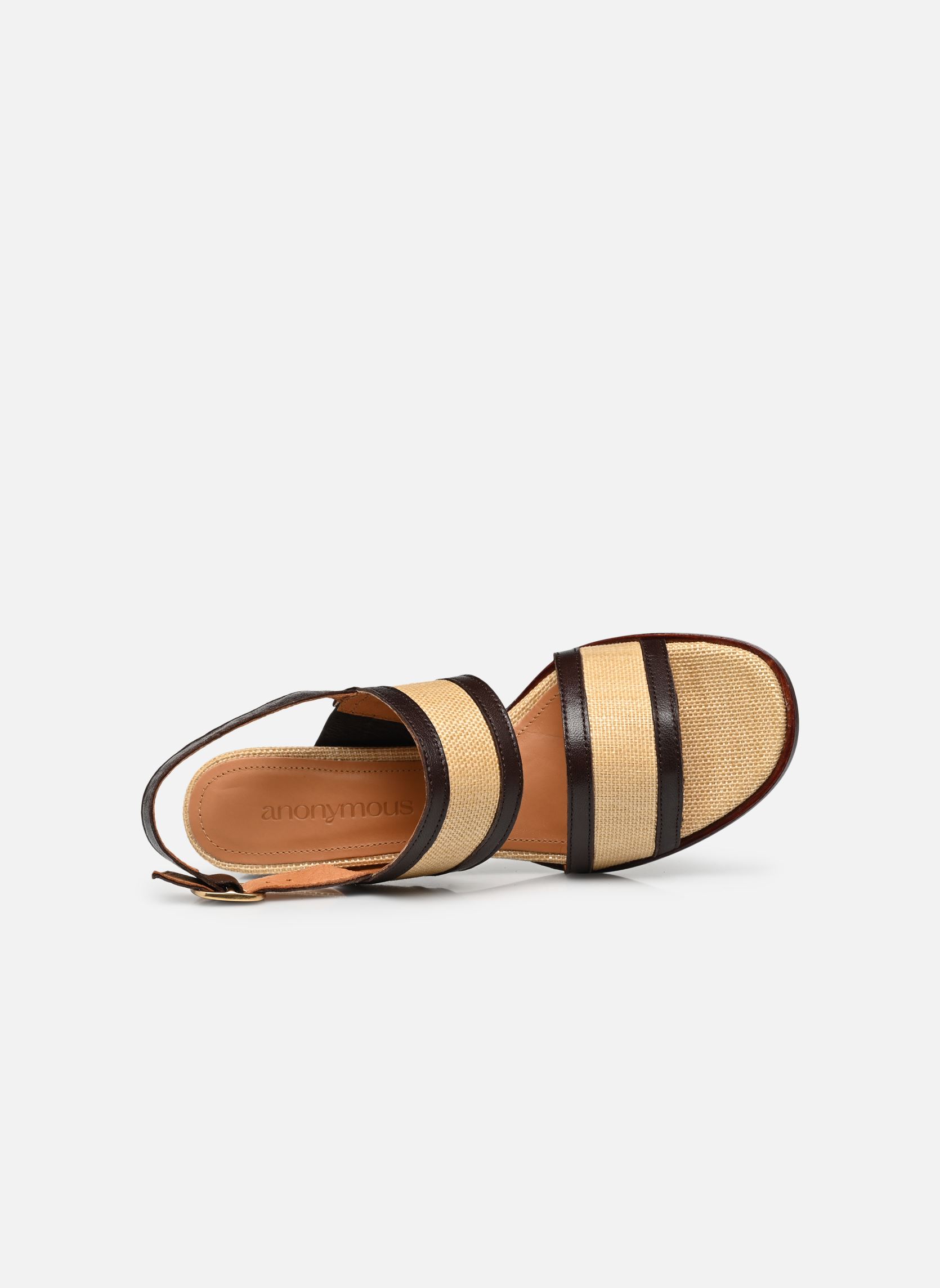 Sandalen Avril 55 Raffia dames beige Anonymous Copenhagen Sandalen Avril 55 Raffia dames beige SHINY LAMB COFFEE BROWN