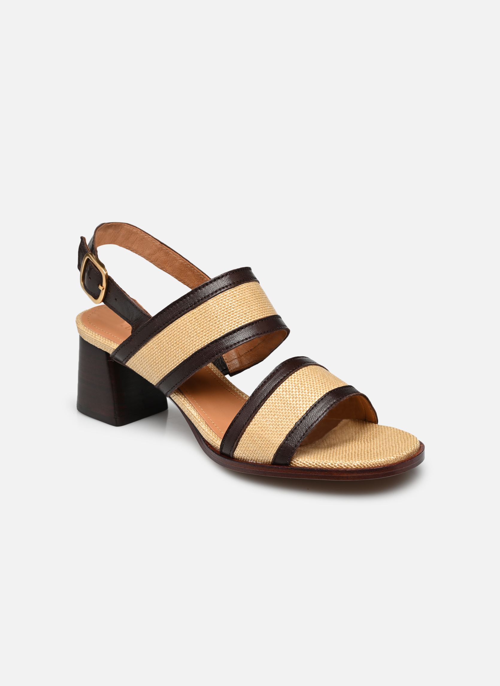 Sandalen Avril 55 Raffia dames beige Anonymous Copenhagen Sandalen Avril 55 Raffia dames beige SHINY LAMB COFFEE BROWN
