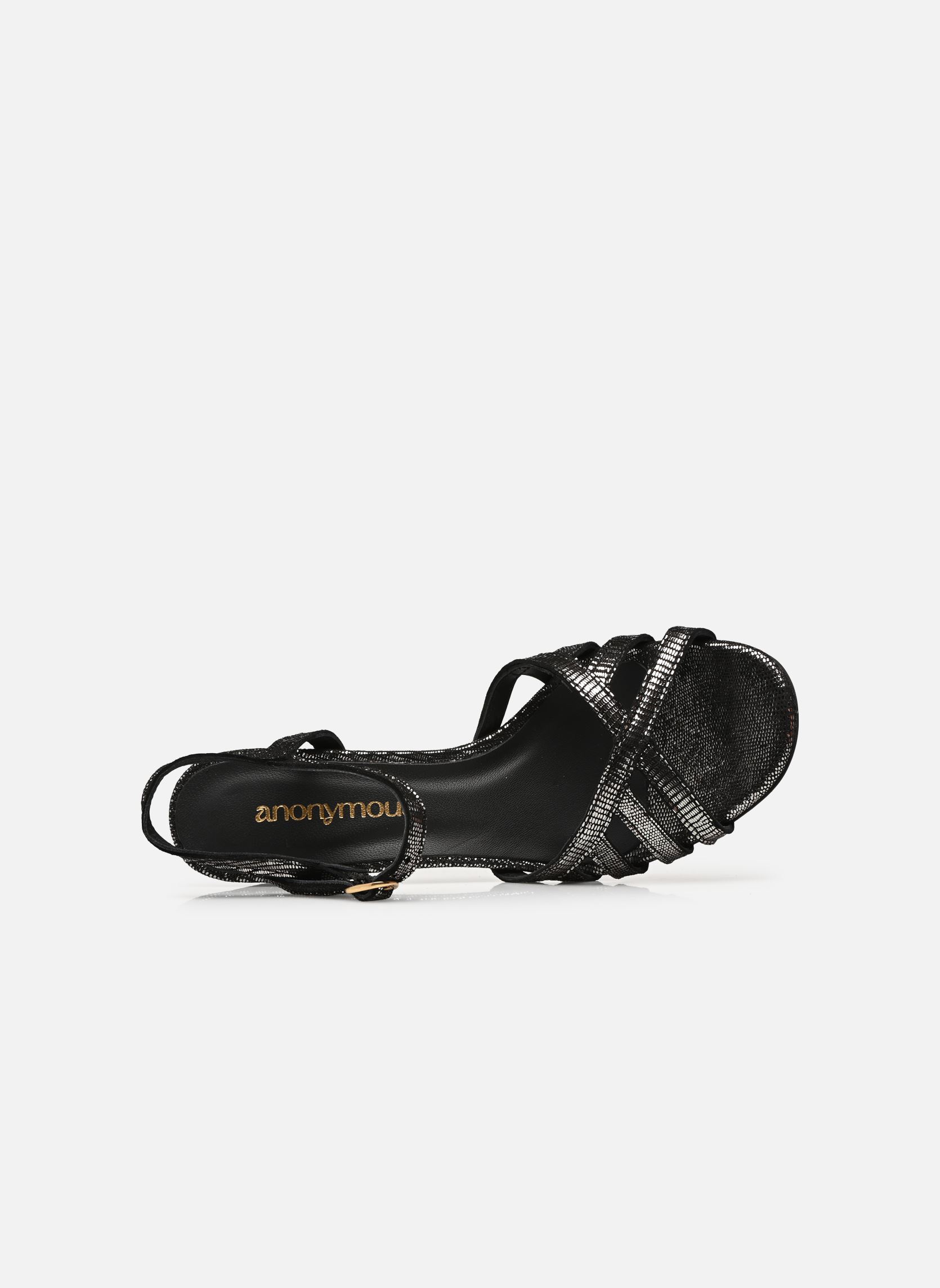 Sandalen ISSI 55 dames grijs Anonymous Copenhagen Sandalen ISSI 55 dames grijs LIZARD METALLIC GOAT PLATINUM