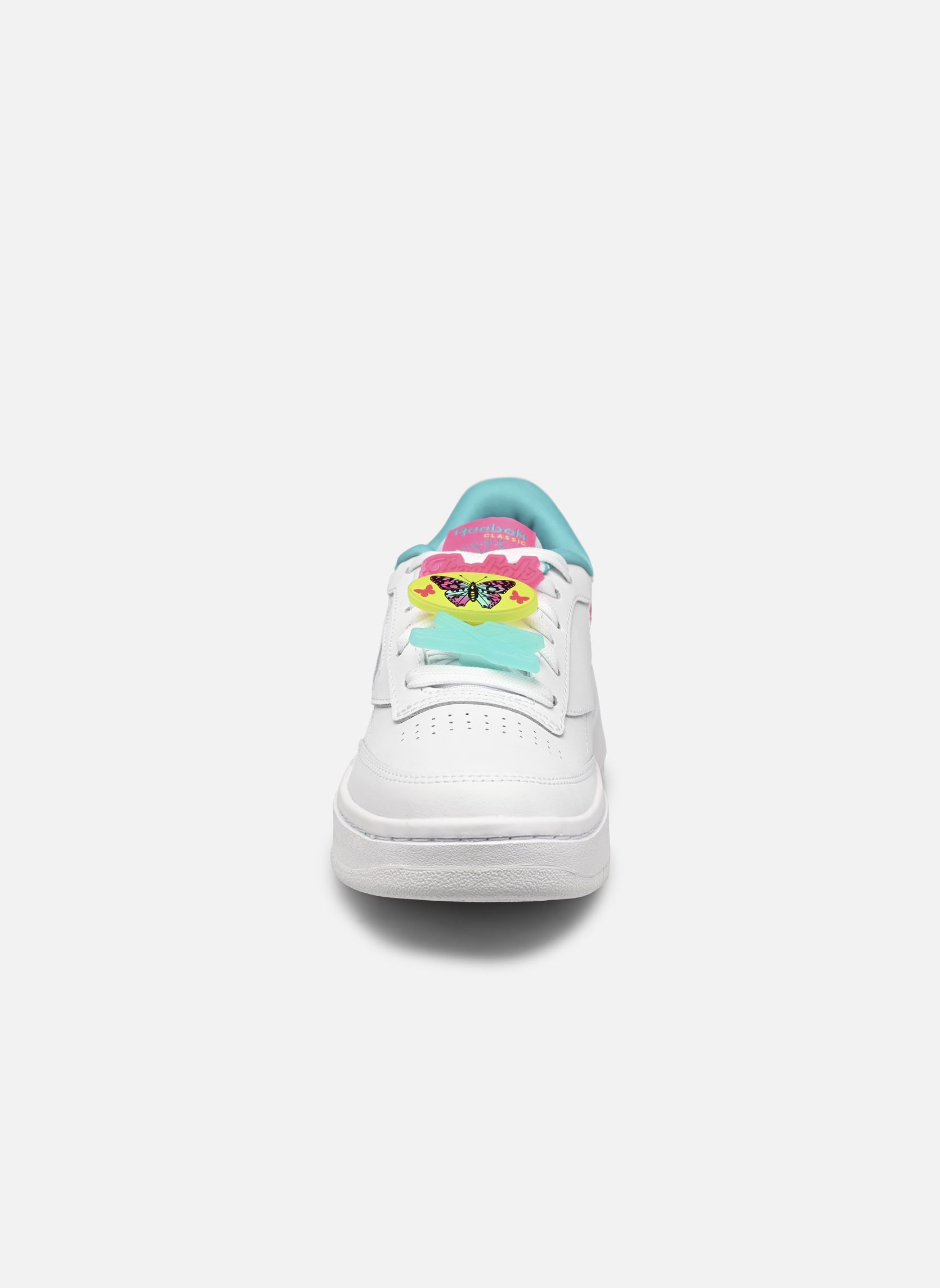 Lage sneakers Club C Double J meisjes wit Reebok Lage sneakers Club C Double J meisjes wit FTWR WHITE/PROUD PINK/CLASSIC