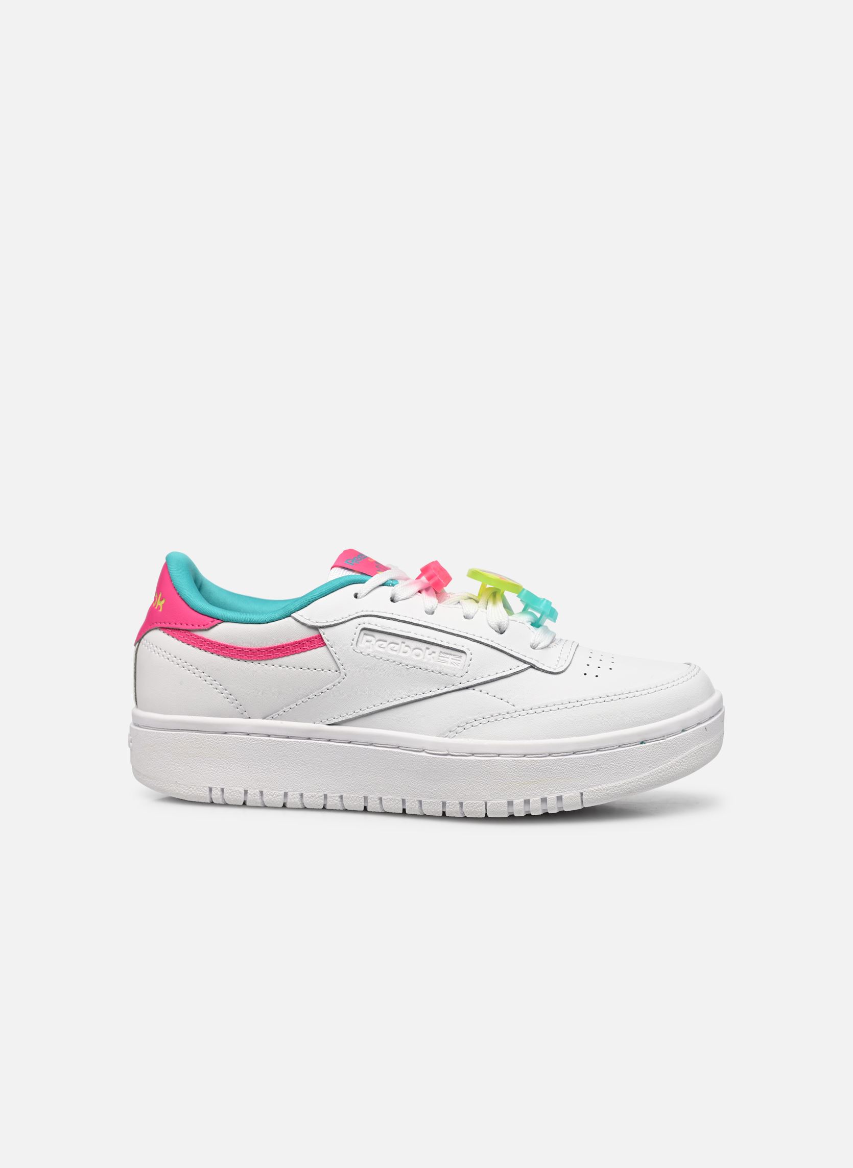 Lage sneakers Club C Double J meisjes wit Reebok Lage sneakers Club C Double J meisjes wit FTWR WHITE/PROUD PINK/CLASSIC
