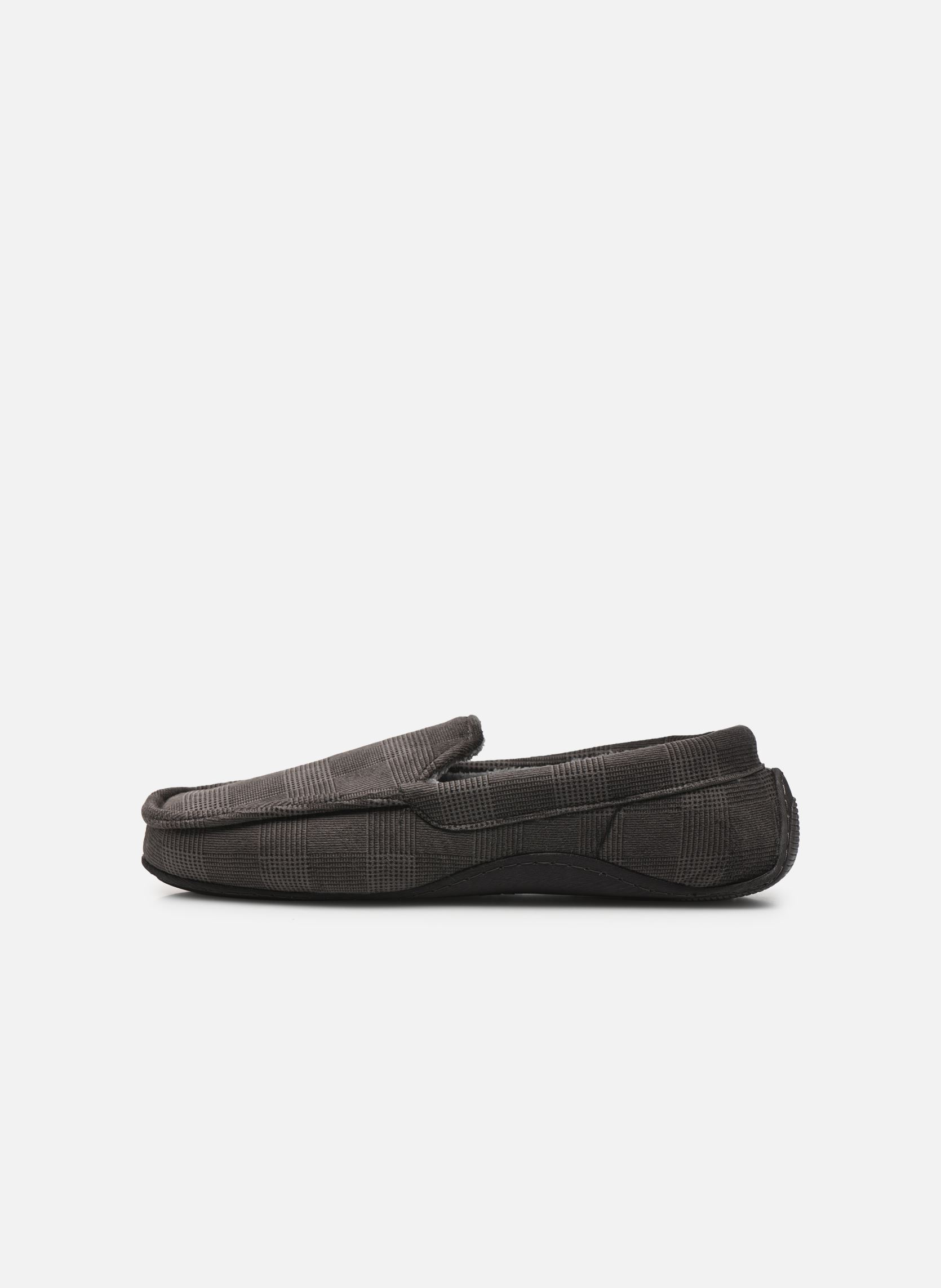 Chaussons Mocassins - Velours Ultra Doux - Semelle homme gris Isotoner Chaussons Mocassins - Velours Ultra Doux - Semelle homme gris Gris
