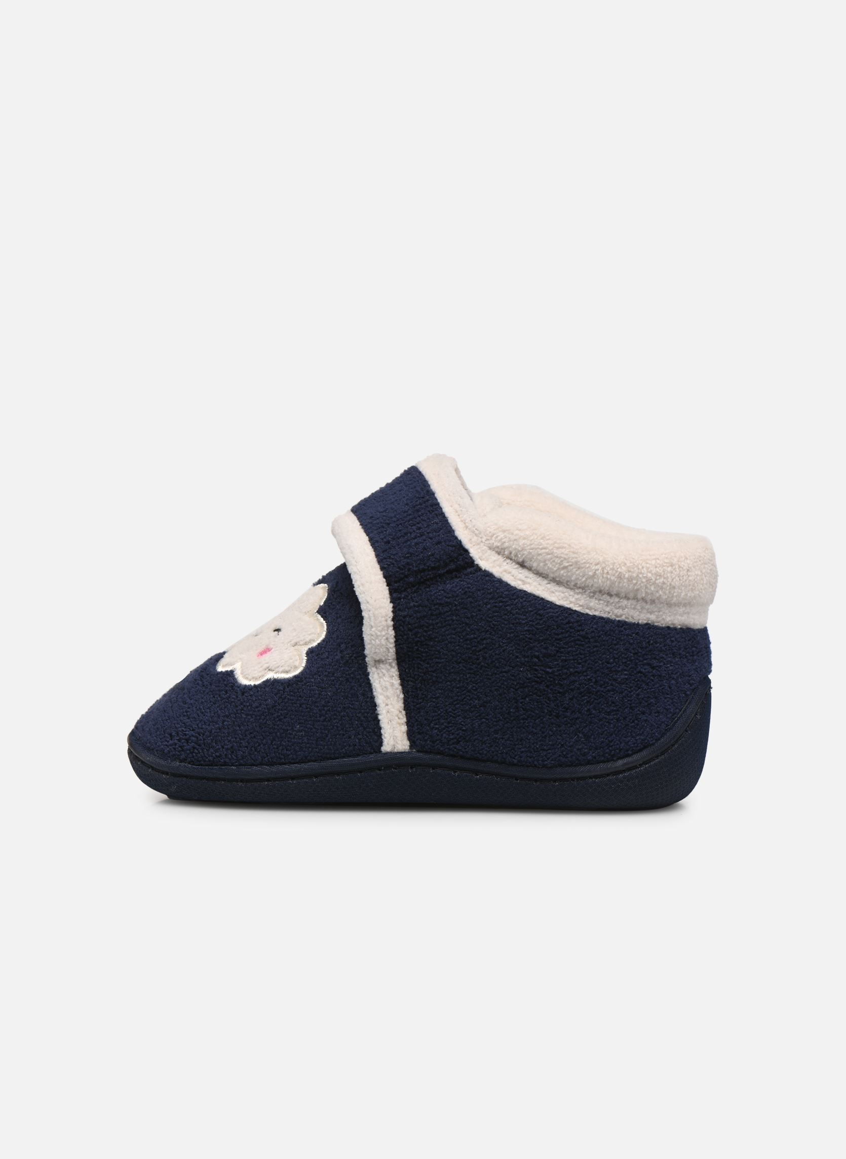 Hausschuhe Bottillons Velcro Fille - Micro-Eponge mädchen blau Isotoner Hausschuhe Bottillons Velcro Fille - Micro-Eponge mädchen blau MARINE