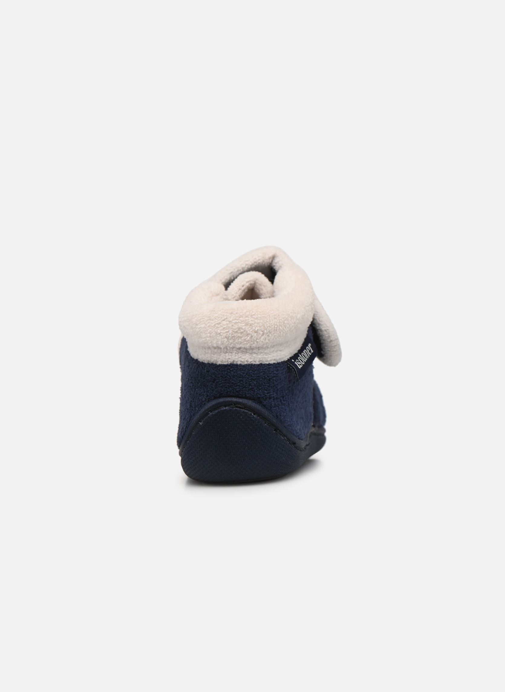 Hausschuhe Bottillons Velcro Fille - Micro-Eponge mädchen blau Isotoner Hausschuhe Bottillons Velcro Fille - Micro-Eponge mädchen blau MARINE