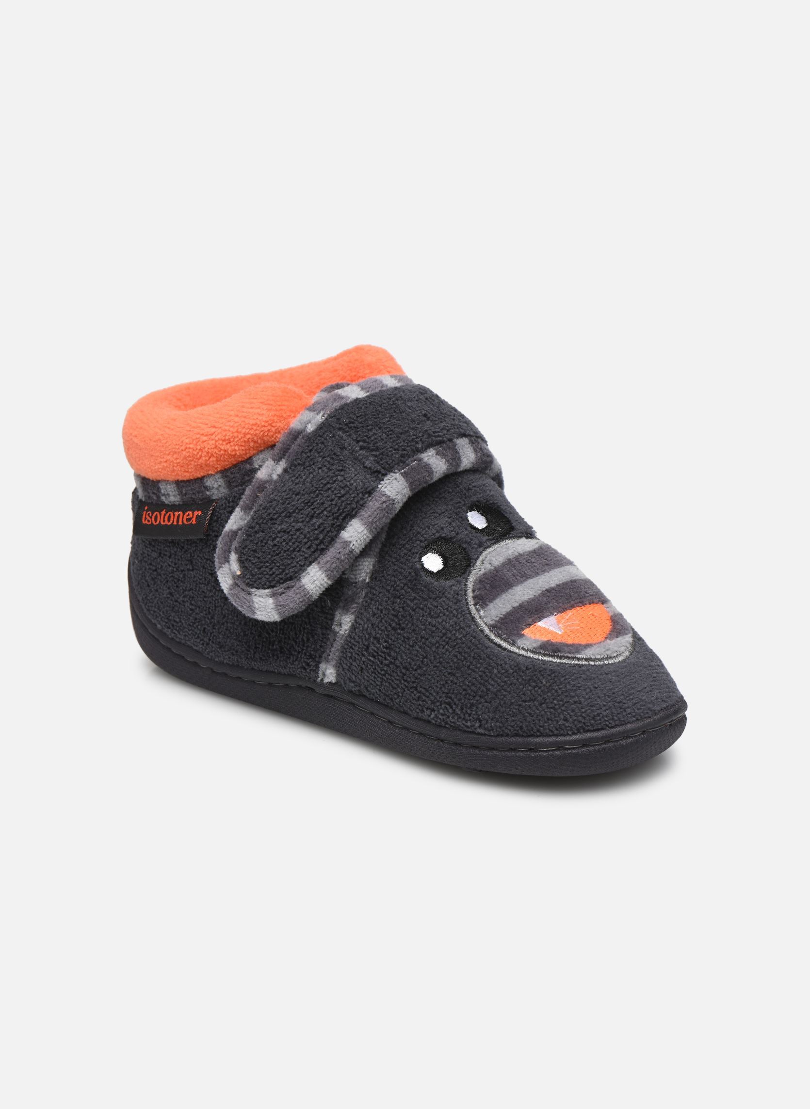 Chaussons Bottillons Velcro Garcon - Micro-Eponge garçon gris Isotoner Chaussons Bottillons Velcro Garcon - Micro-Eponge garçon gris GRIS