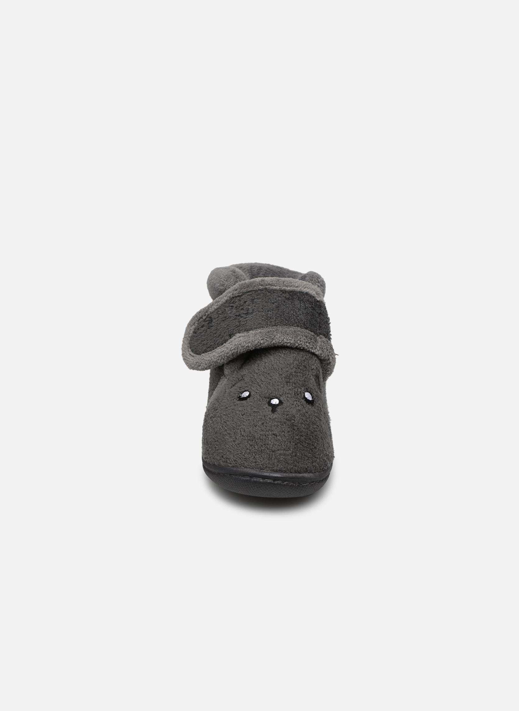 Chaussons Bottillons Velcro Garcon - Micro-Eponge garçon gris Isotoner Chaussons Bottillons Velcro Garcon - Micro-Eponge garçon gris GRIS 2