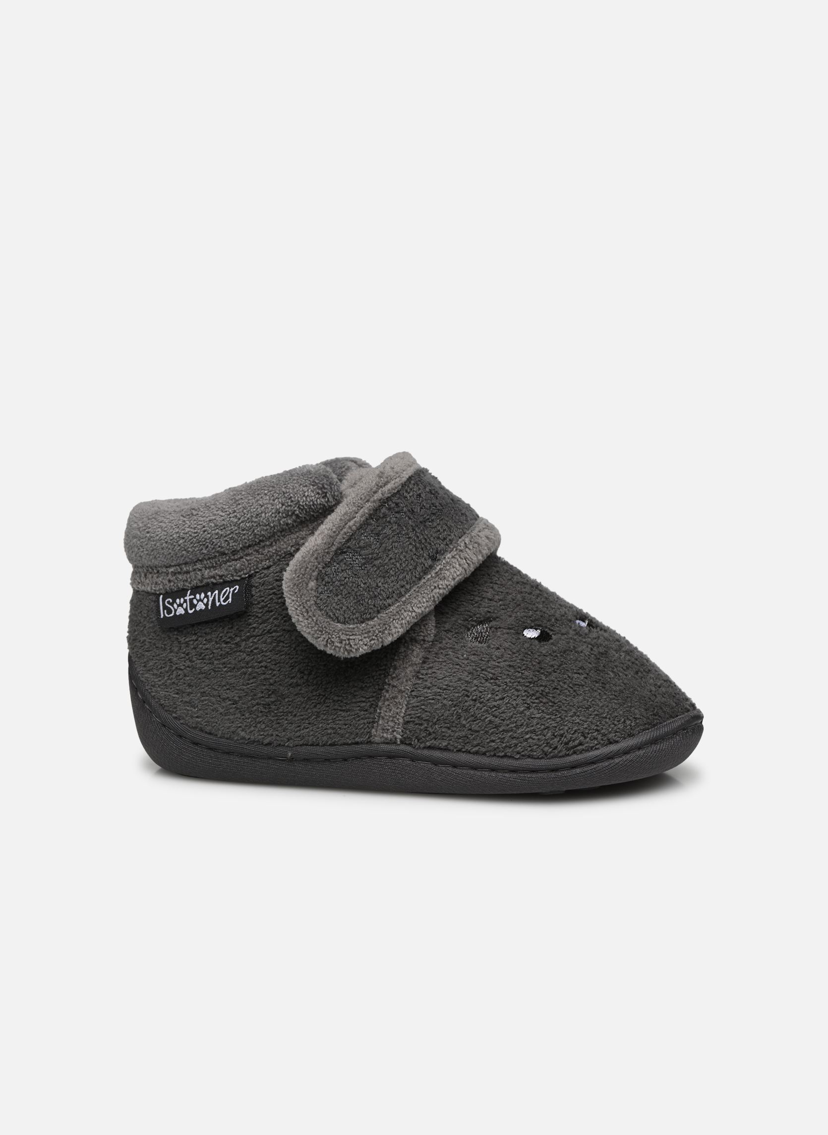 Chaussons Bottillons Velcro Garcon - Micro-Eponge garçon gris Isotoner Chaussons Bottillons Velcro Garcon - Micro-Eponge garçon gris GRIS 2