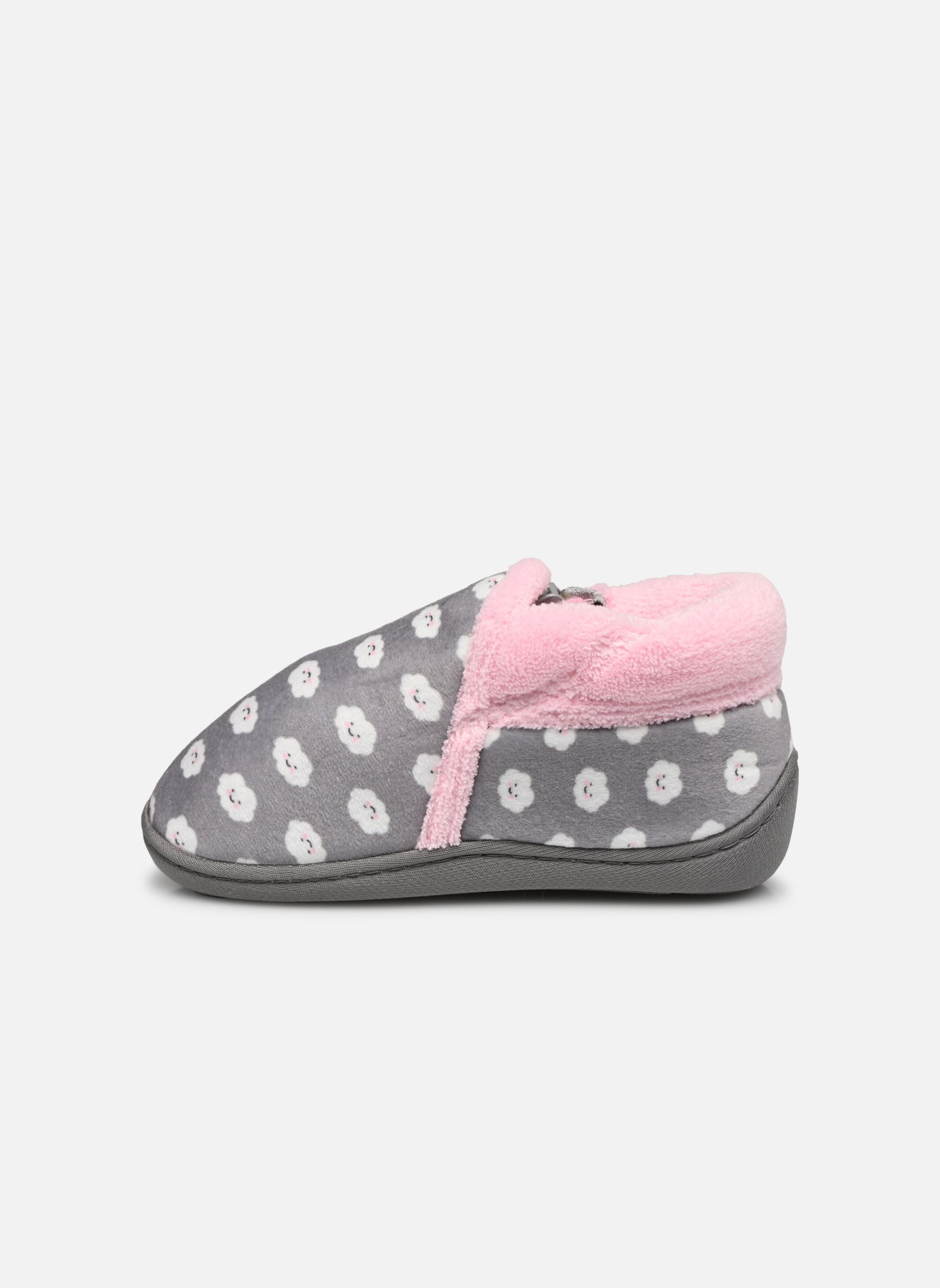 Hausschuhe Bottillons Zip Fille - Velours Ultra Dou mädchen grau Isotoner Hausschuhe Bottillons Zip Fille - Velours Ultra Dou mädchen grau NUAGE