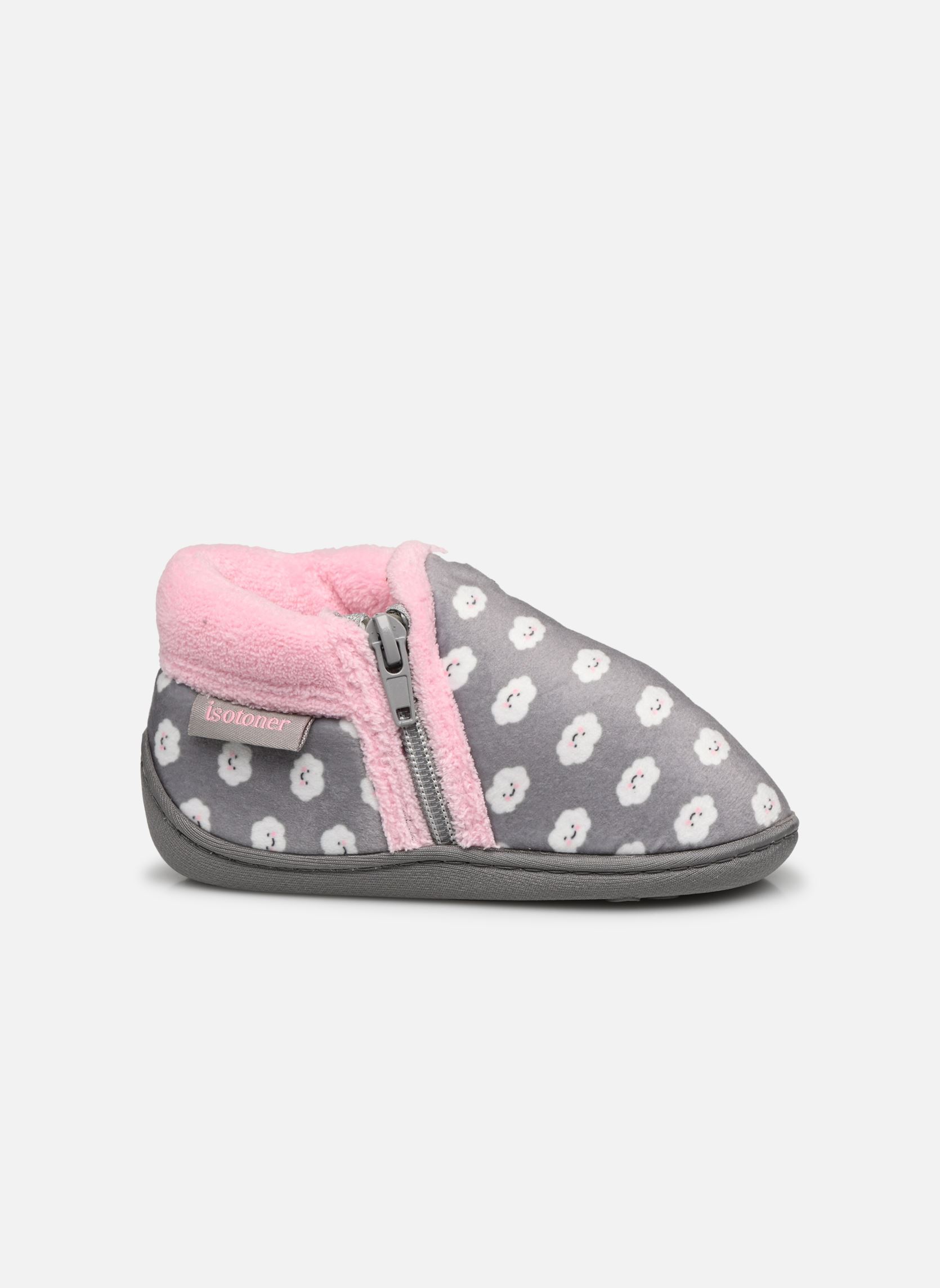 Hausschuhe Bottillons Zip Fille - Velours Ultra Dou mädchen grau Isotoner Hausschuhe Bottillons Zip Fille - Velours Ultra Dou mädchen grau NUAGE