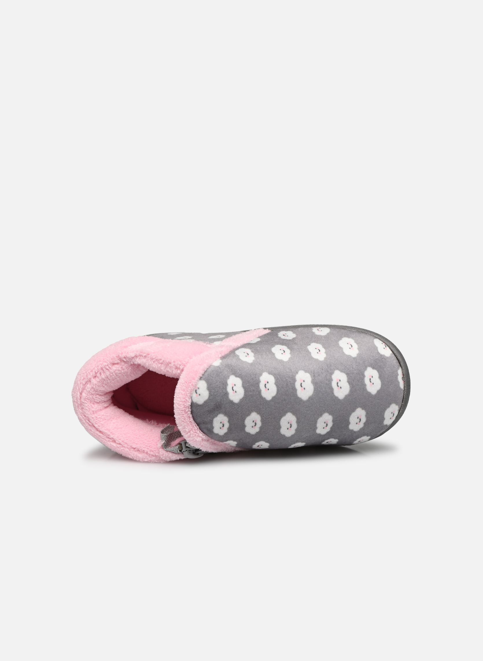 Hausschuhe Bottillons Zip Fille - Velours Ultra Dou mädchen grau Isotoner Hausschuhe Bottillons Zip Fille - Velours Ultra Dou mädchen grau NUAGE