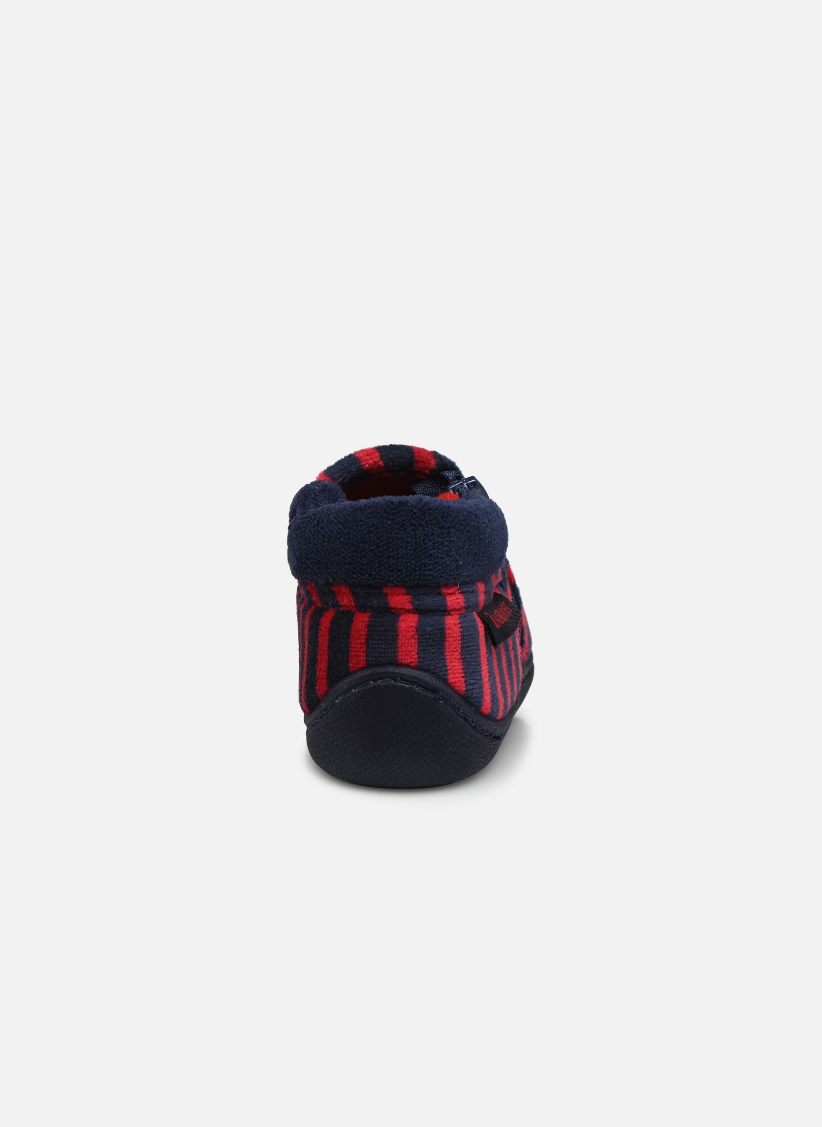 Chaussons Bottillons Zip Garcon - Velours garçon rouge Isotoner Chaussons Bottillons Zip Garcon - Velours garçon rouge RAYURES