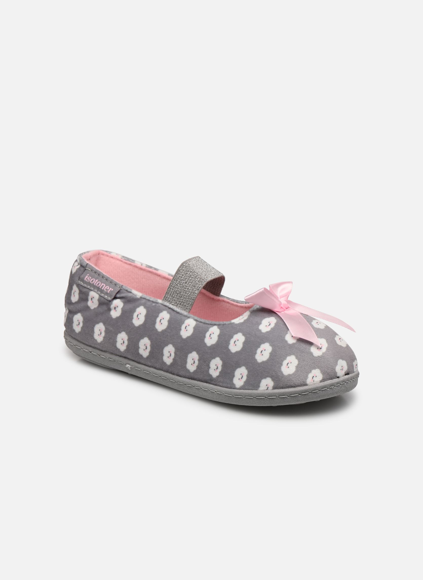 Chaussons Ballerines fille gris Isotoner Chaussons Ballerines fille gris NUAGE