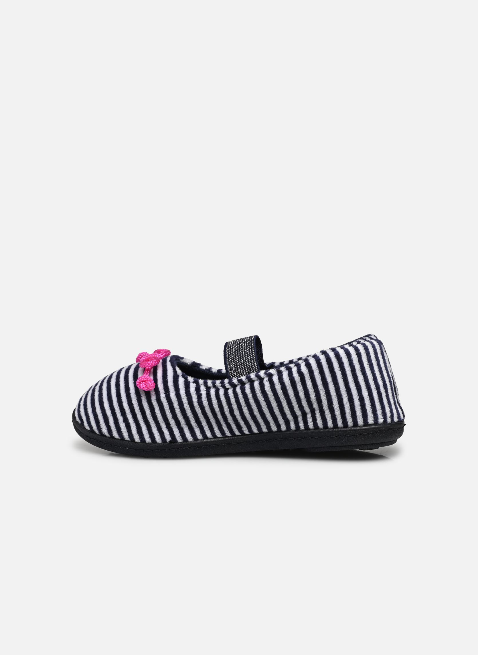 Chaussons Ballerines fille bleu Isotoner Chaussons Ballerines fille bleu RAYURES