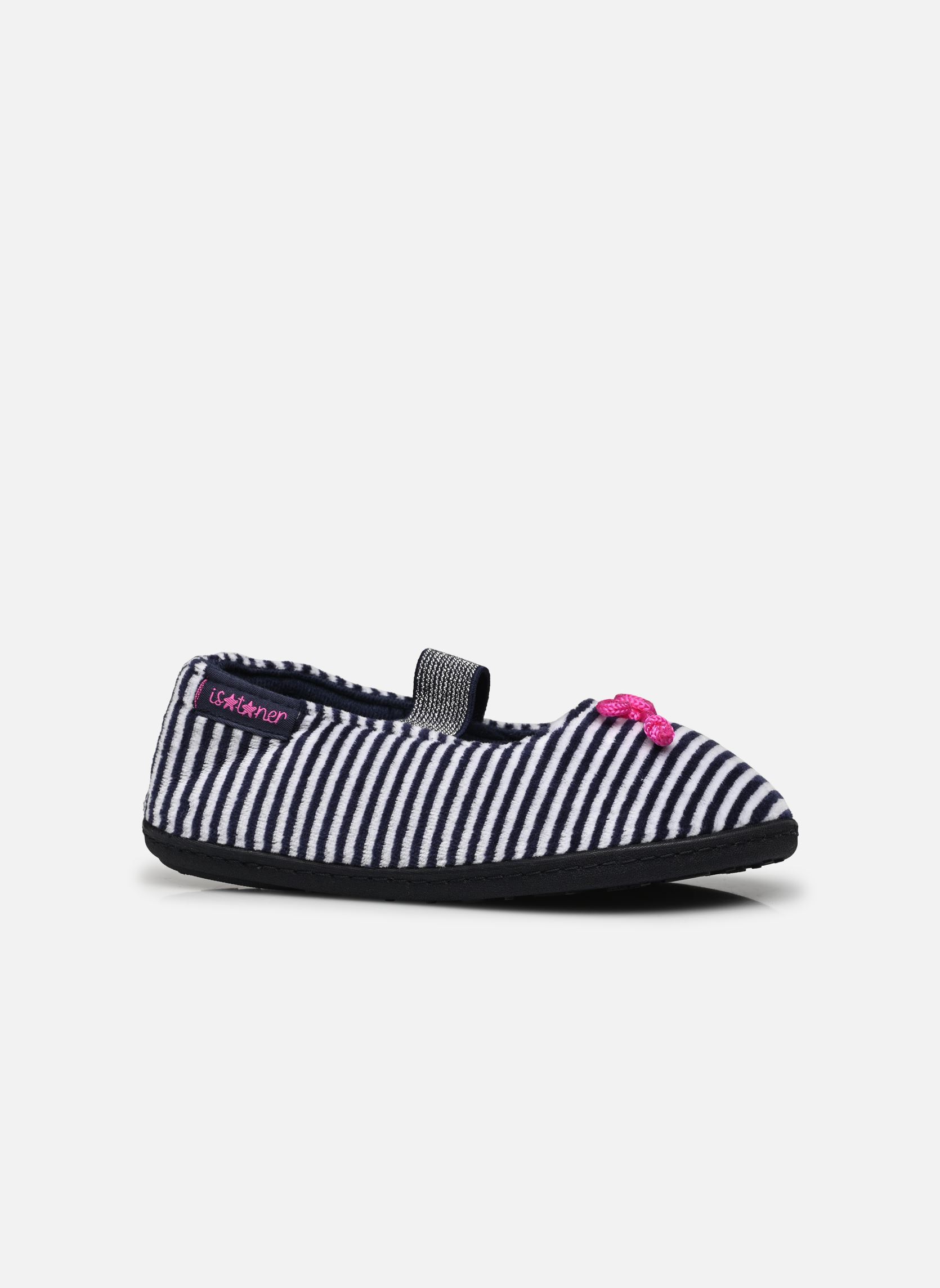 Chaussons Ballerines fille bleu Isotoner Chaussons Ballerines fille bleu RAYURES