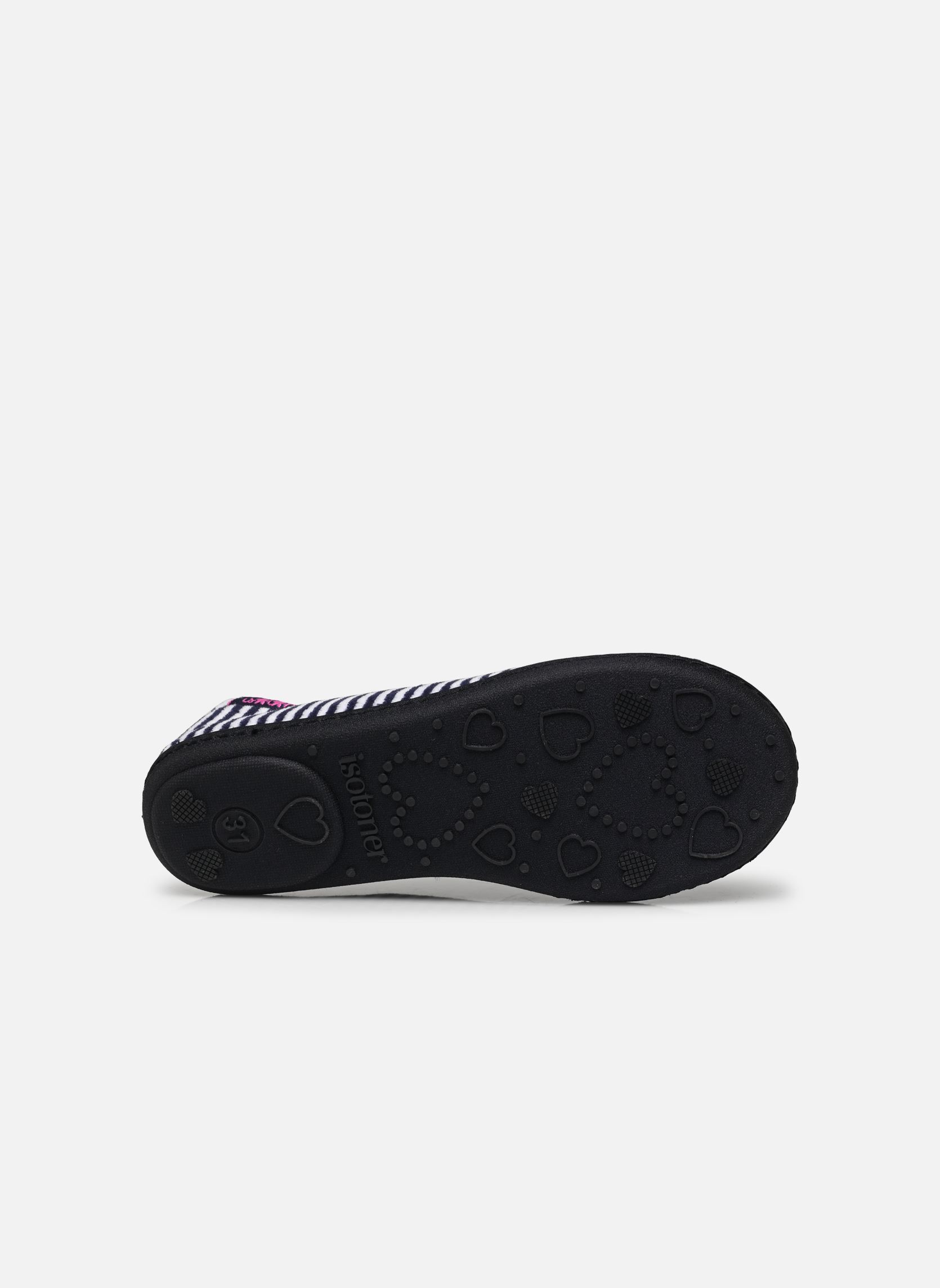 Chaussons Ballerines fille bleu Isotoner Chaussons Ballerines fille bleu RAYURES