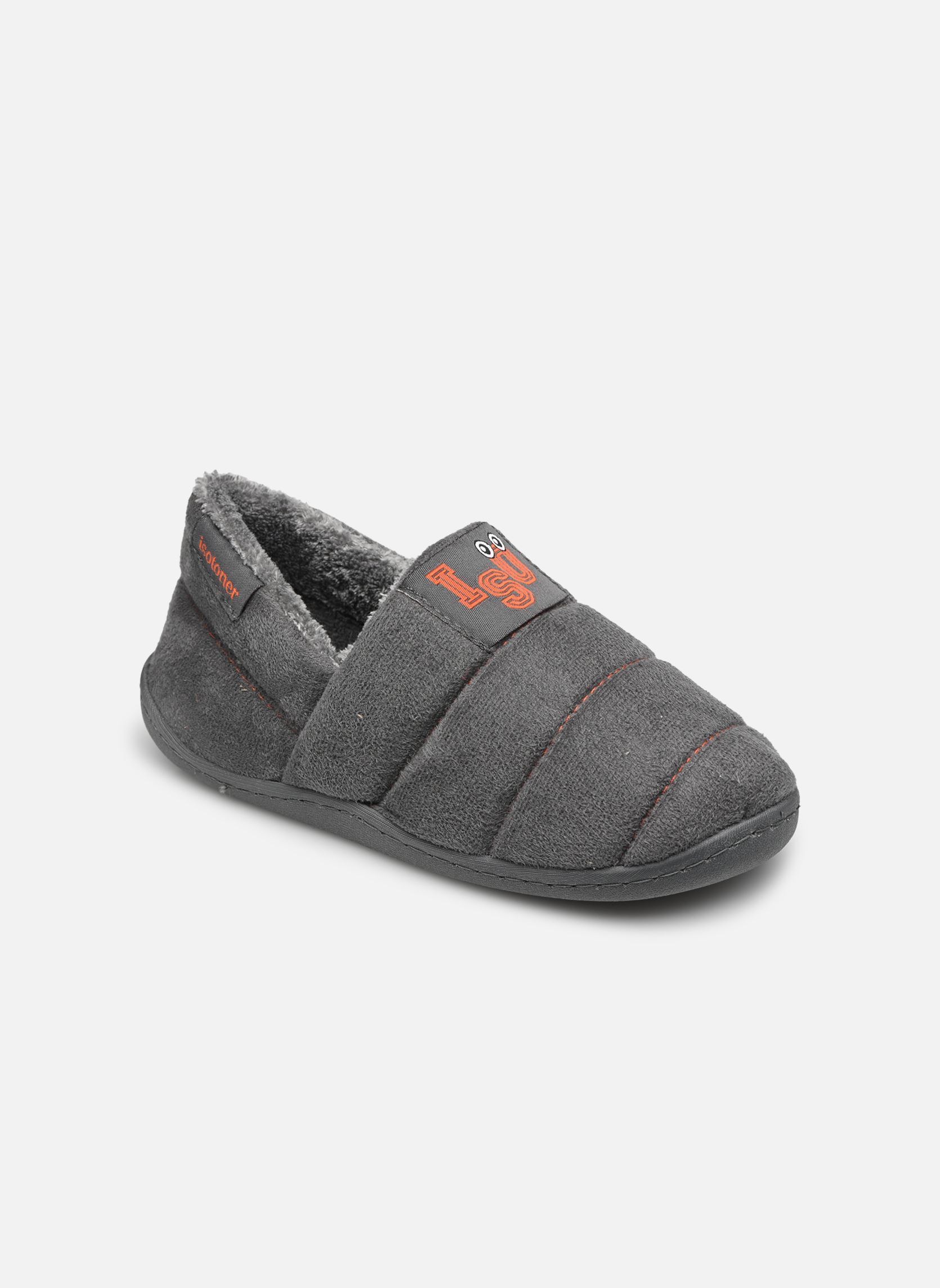 Hausschuhe Mocassins - Suedine jungen grau Isotoner Hausschuhe Mocassins - Suedine jungen grau GRIS