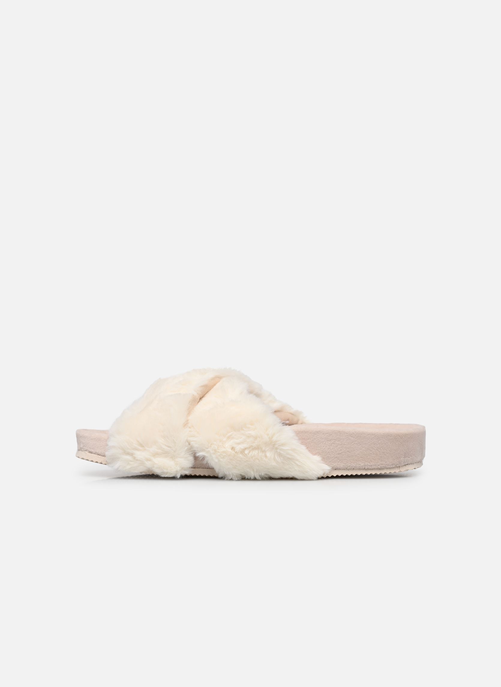 Hausschuhe Eleonore Cross Band Slide W damen beige Polo Ralph Lauren Hausschuhe Eleonore Cross Band Slide W damen beige Cream Plush Faux Fur