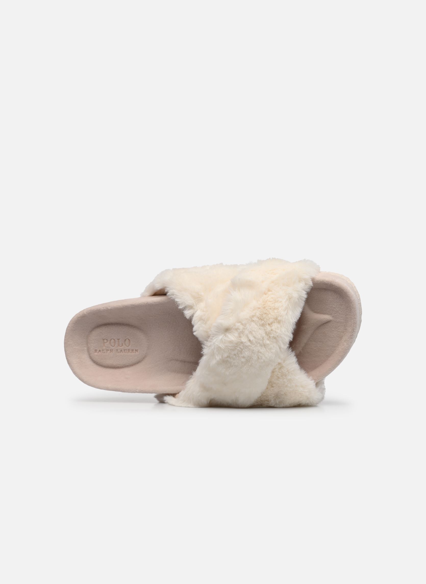 Hausschuhe Eleonore Cross Band Slide W damen beige Polo Ralph Lauren Hausschuhe Eleonore Cross Band Slide W damen beige Cream Plush Faux Fur