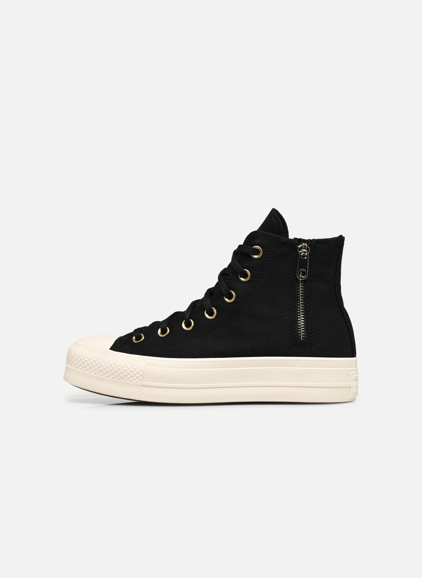Baskets toile Chuck Taylor All Star Lift Hi femme noir Converse Baskets toile Chuck Taylor All Star Lift Hi femme noir BLACK/BLACK/EGRET