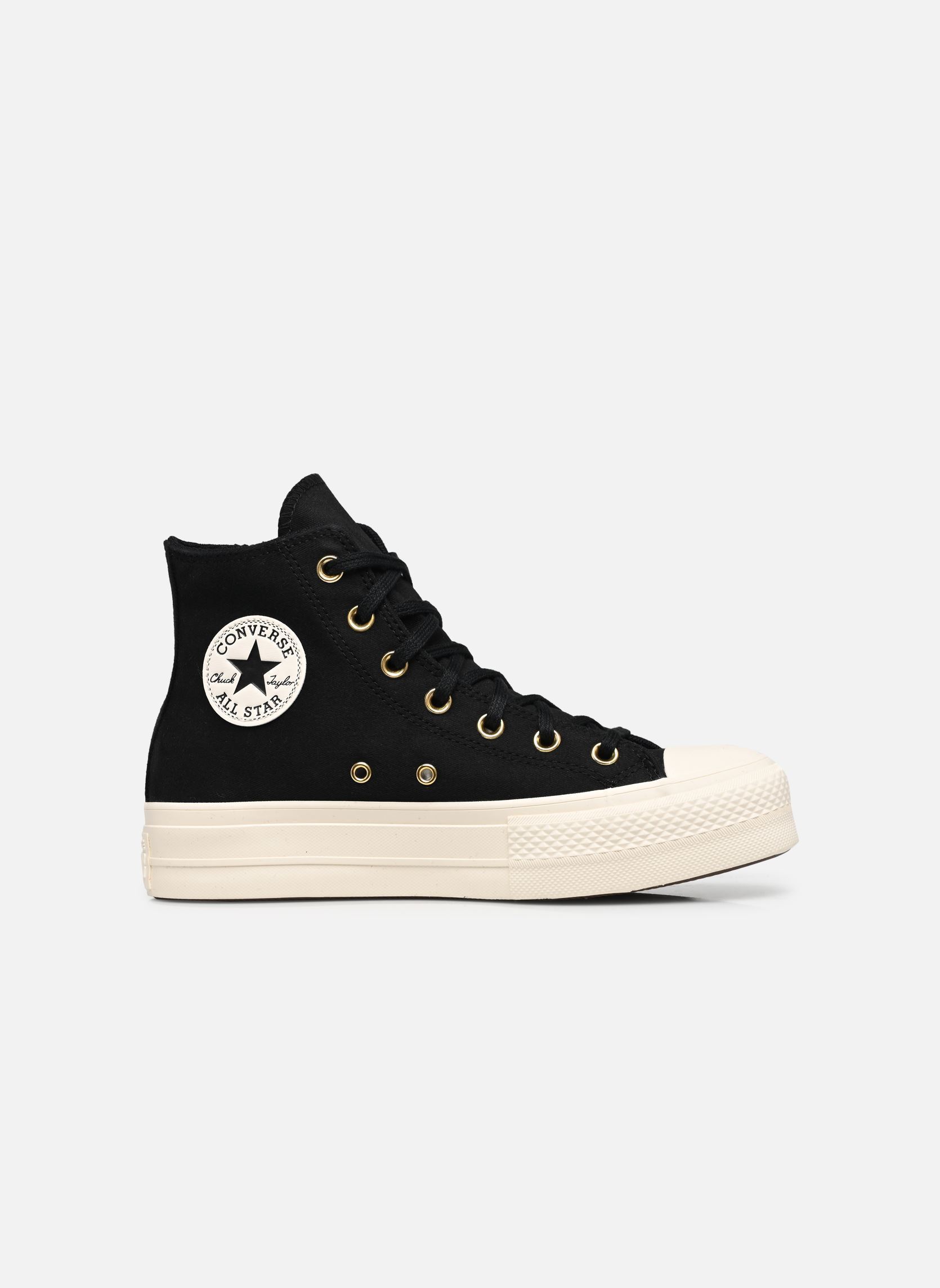 Baskets toile Chuck Taylor All Star Lift Hi femme noir Converse Baskets toile Chuck Taylor All Star Lift Hi femme noir BLACK/BLACK/EGRET