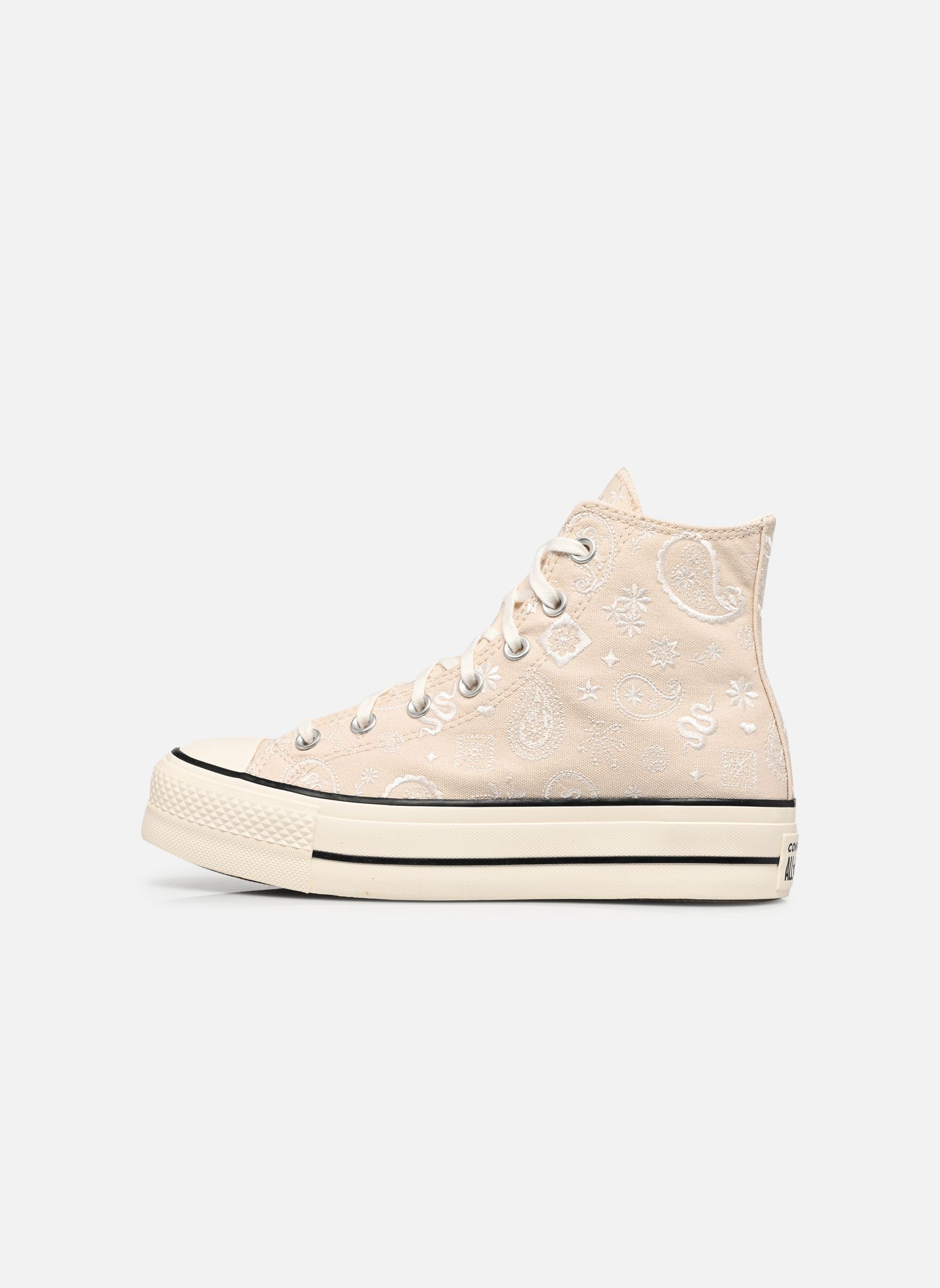 Baskets toile Chuck Taylor All Star Lift Hi femme blanc Converse Baskets toile Chuck Taylor All Star Lift Hi femme blanc NATURAL IVORY/EGRET/BLACK