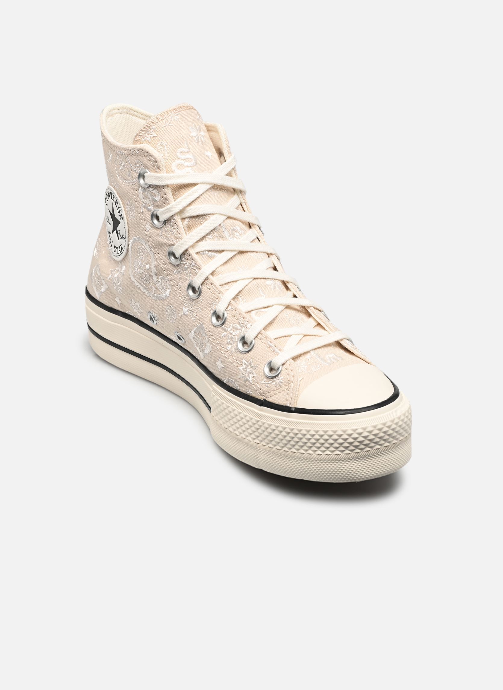 Baskets toile Chuck Taylor All Star Lift Hi femme blanc Converse Baskets toile Chuck Taylor All Star Lift Hi femme blanc NATURAL IVORY/EGRET/BLACK