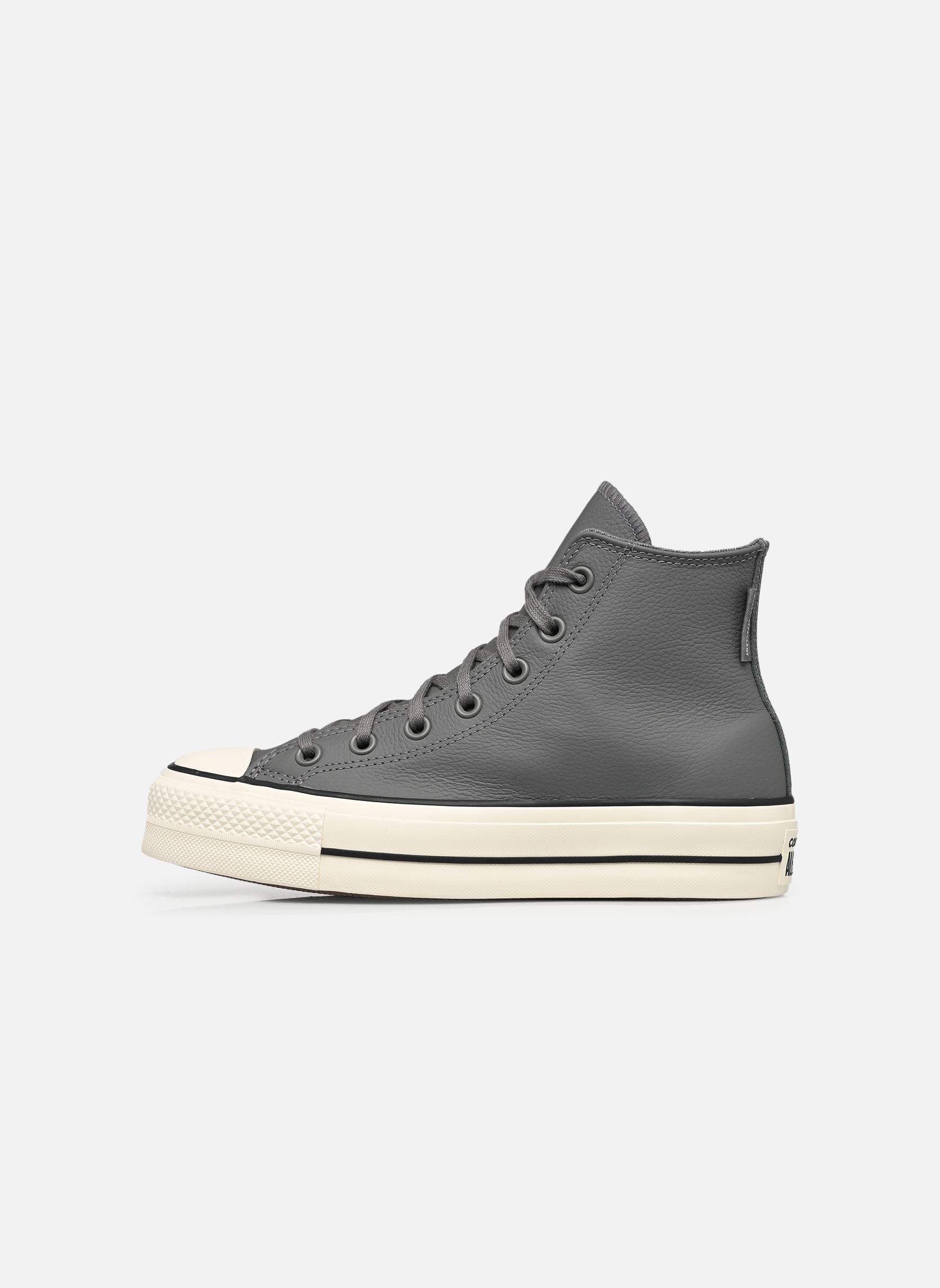Baskets toile Chuck Taylor All Star Lift Hi femme gris Converse Baskets toile Chuck Taylor All Star Lift Hi femme gris DARKER GREY/EGRET/BLACK