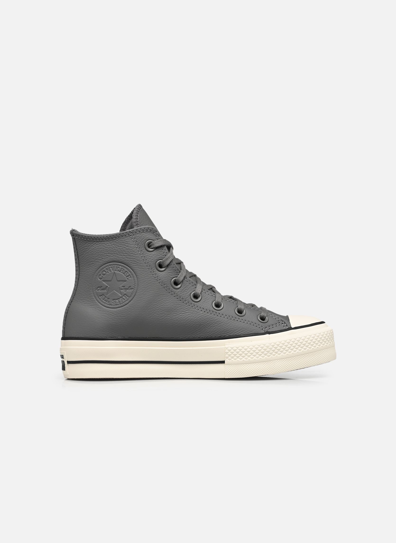 Baskets toile Chuck Taylor All Star Lift Hi femme gris Converse Baskets toile Chuck Taylor All Star Lift Hi femme gris DARKER GREY/EGRET/BLACK