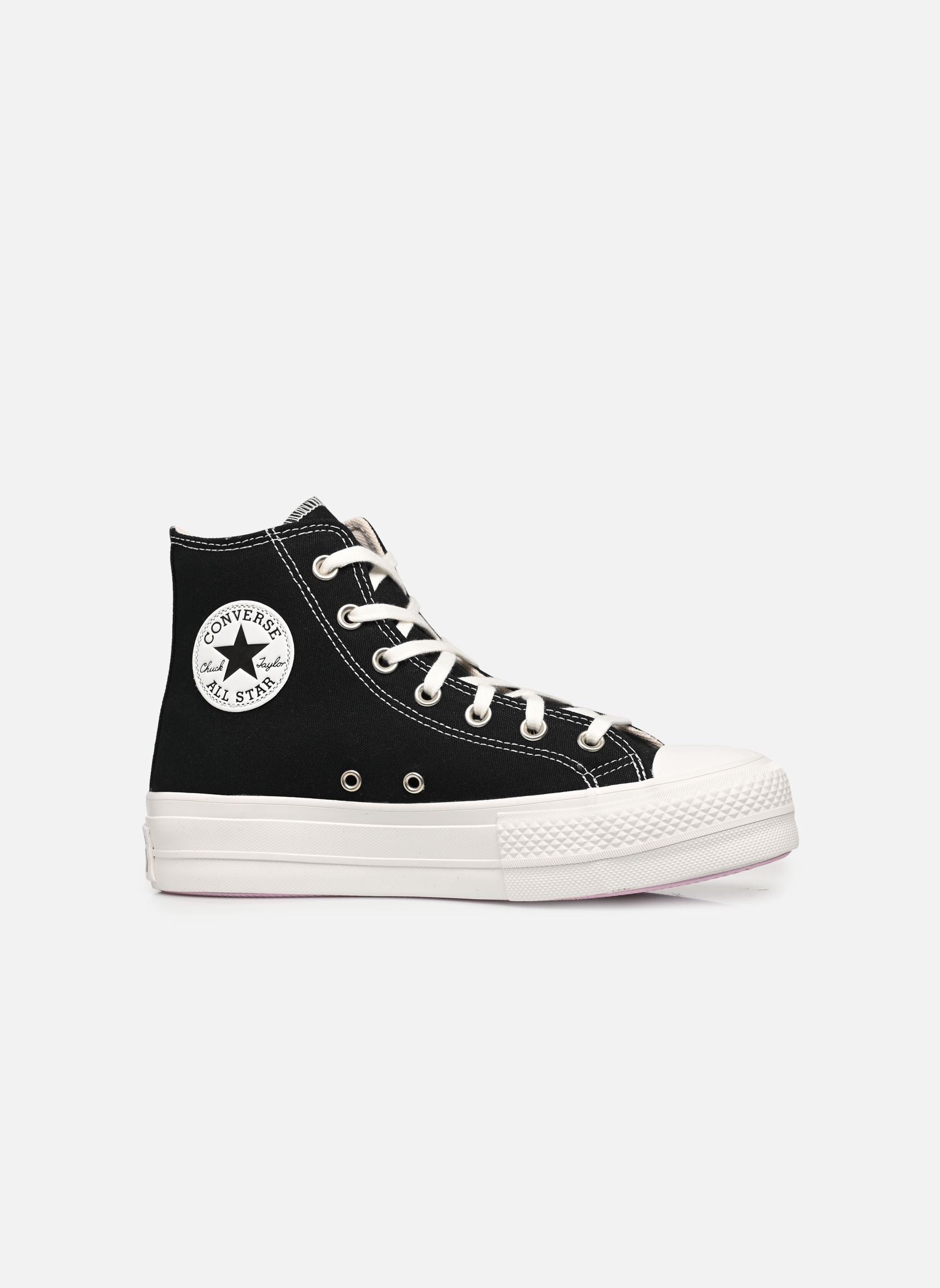 Sneakers di tela Chuck Taylor All Star Lift Hi donna nero Converse Sneakers di tela Chuck Taylor All Star Lift Hi donna nero BLACK/WINTAGE WHITE