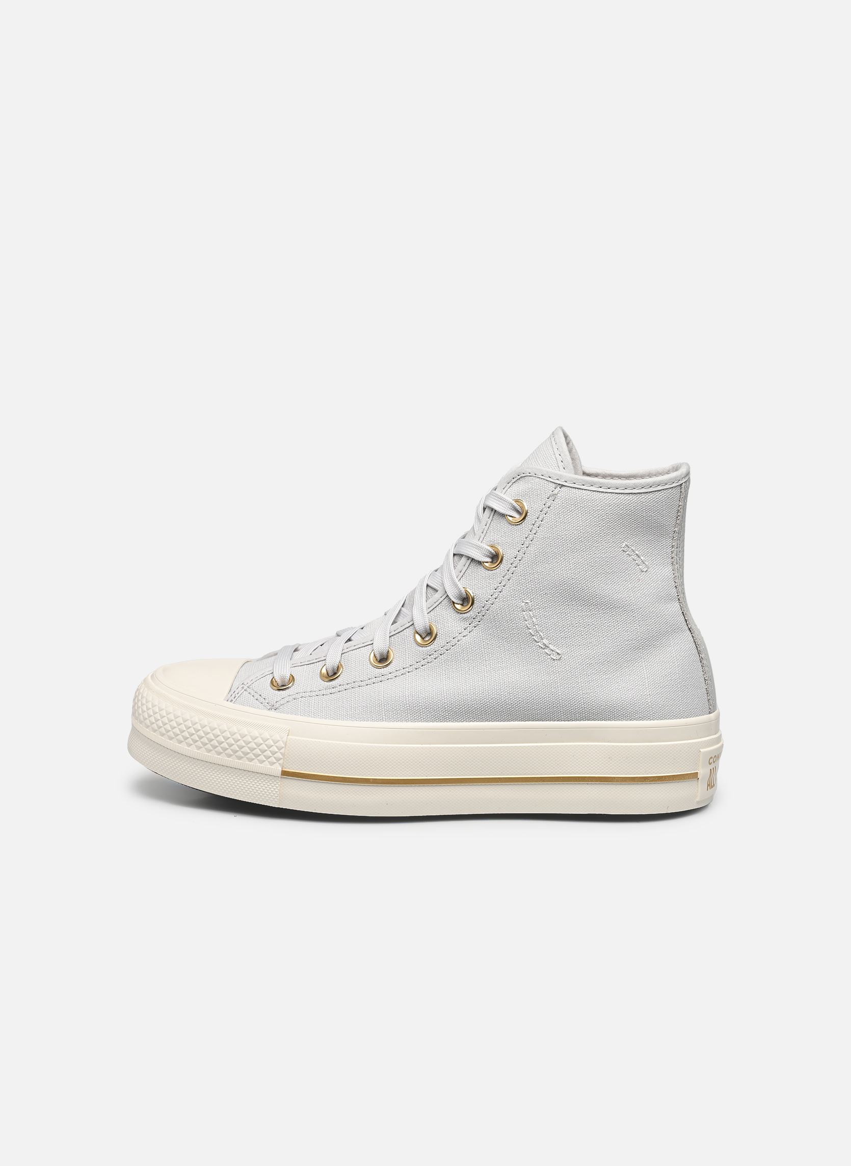 Sneakers di tela Chuck Taylor All Star Lift Hi donna grigio Converse Sneakers di tela Chuck Taylor All Star Lift Hi donna grigio BARELY GREY/EGRET/GOLD