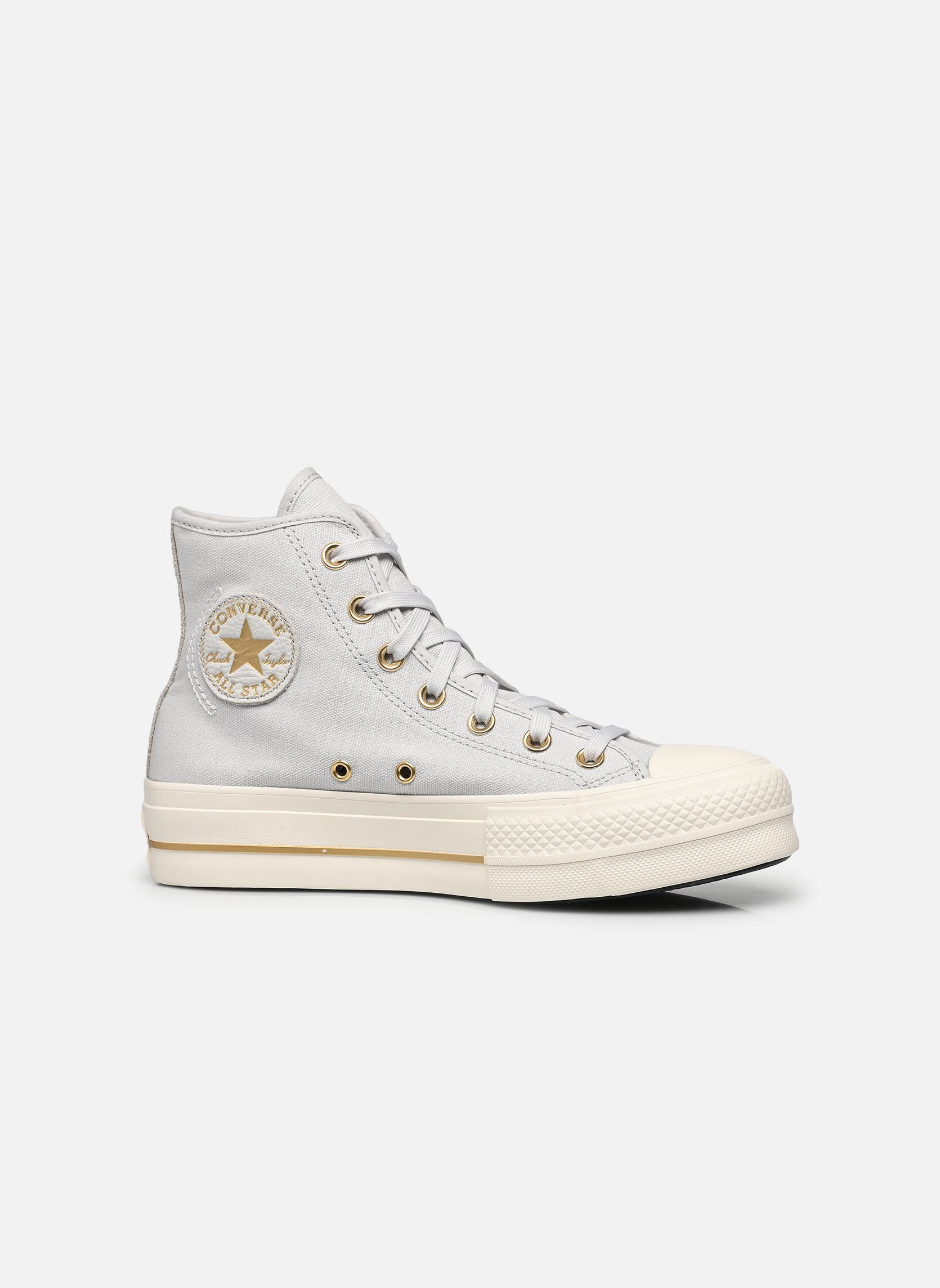 Sneakers di tela Chuck Taylor All Star Lift Hi donna grigio Converse Sneakers di tela Chuck Taylor All Star Lift Hi donna grigio BARELY GREY/EGRET/GOLD