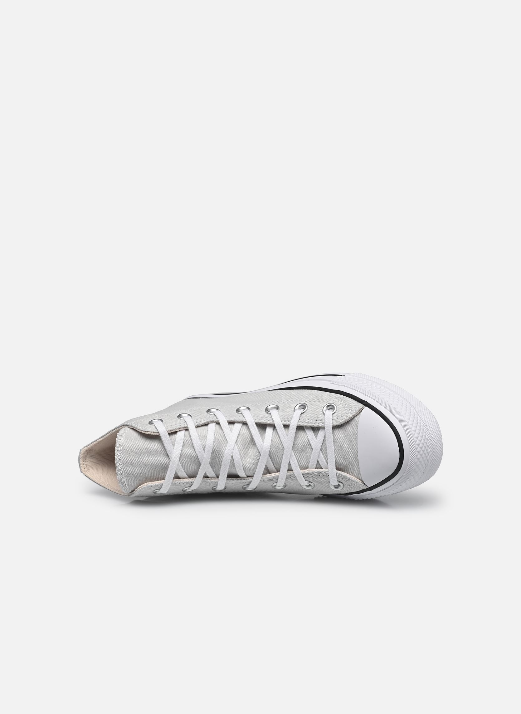 Leinen-Sneaker Chuck Taylor All Star Lift Hi damen grau Converse Leinen-Sneaker Chuck Taylor All Star Lift Hi damen grau BARELY GREY/WHITE/BLACK
