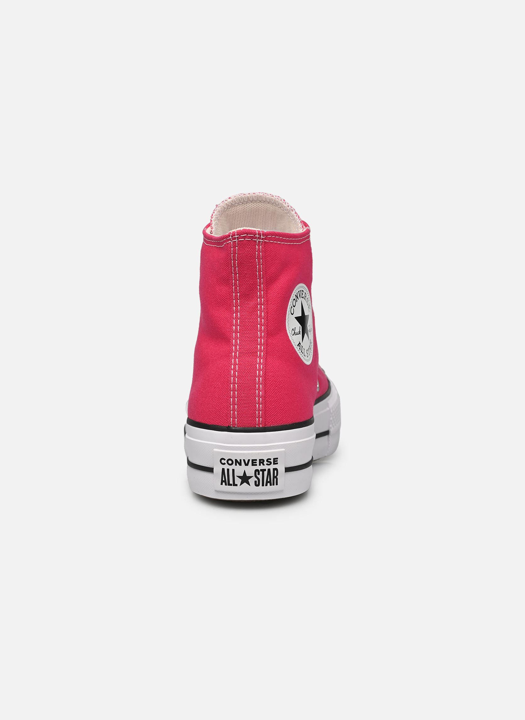 Leinen-Sneaker Chuck Taylor All Star Lift Hi damen rosa Converse Leinen-Sneaker Chuck Taylor All Star Lift Hi damen rosa CERISE PINK/WHITE/BLACK