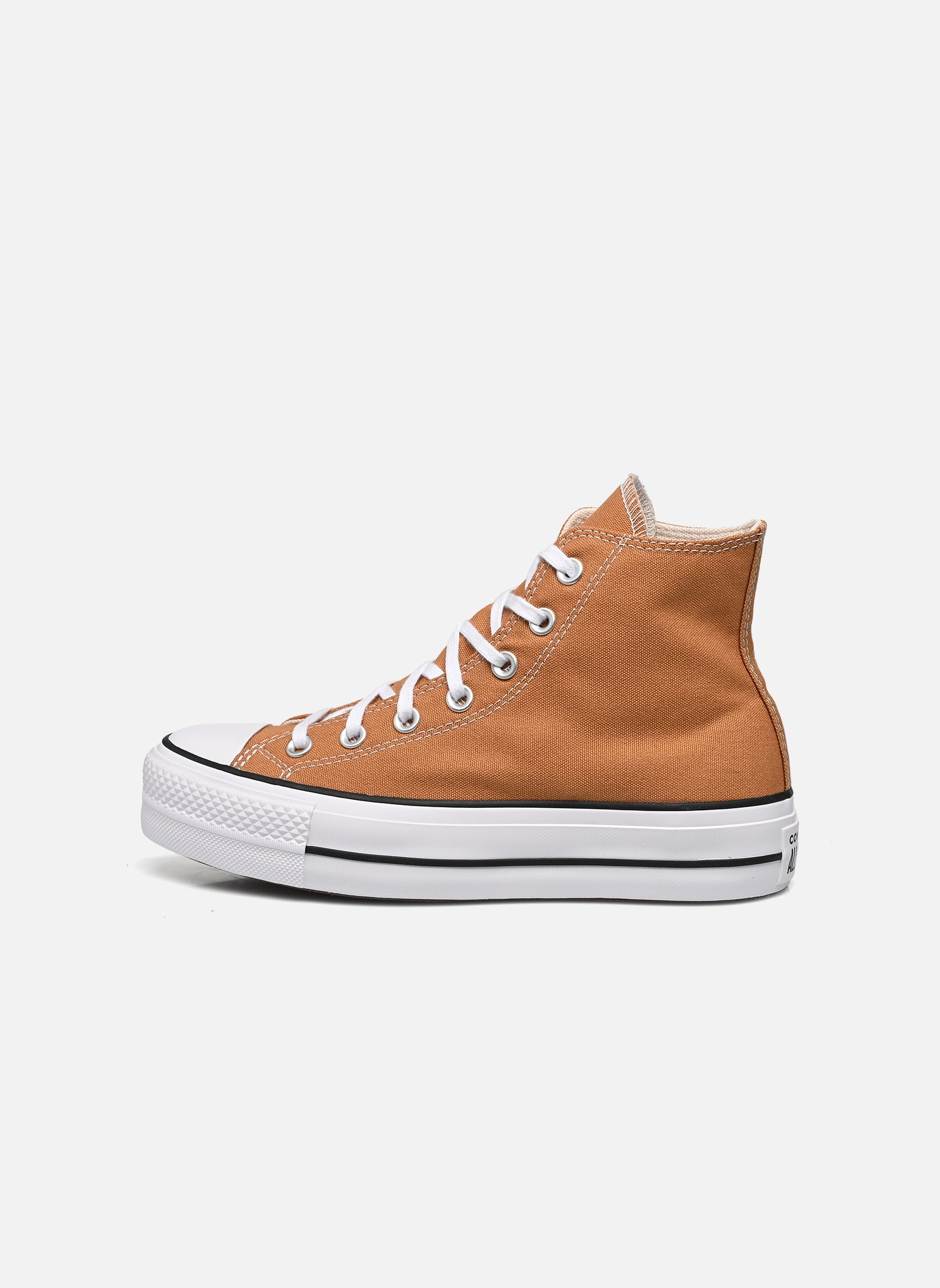 Baskets toile Chuck Taylor All Star Lift Hi femme marron Converse Baskets toile Chuck Taylor All Star Lift Hi femme marron GINGERSNAP/WHITE/BLACK