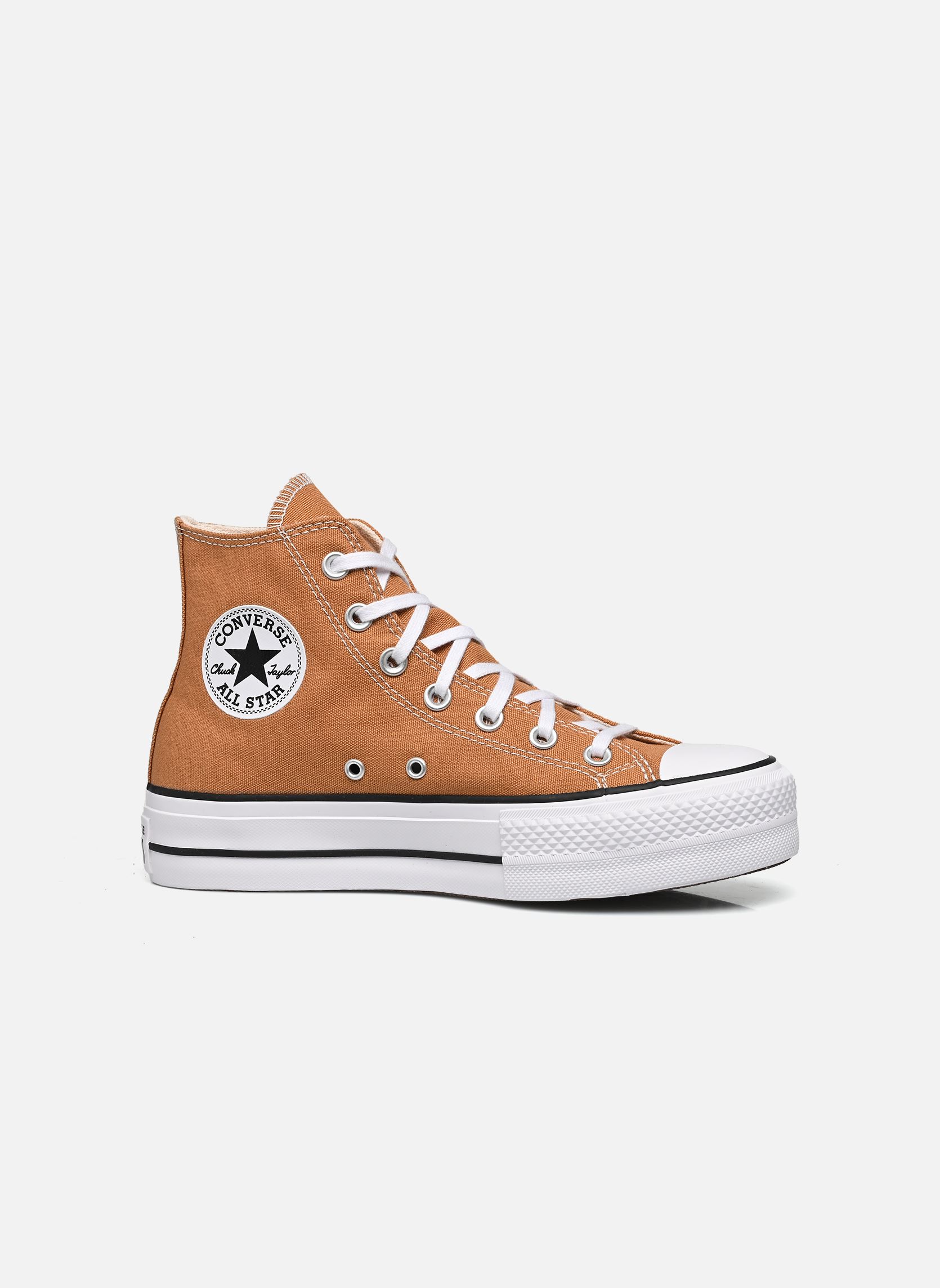 Baskets toile Chuck Taylor All Star Lift Hi femme marron Converse Baskets toile Chuck Taylor All Star Lift Hi femme marron GINGERSNAP/WHITE/BLACK