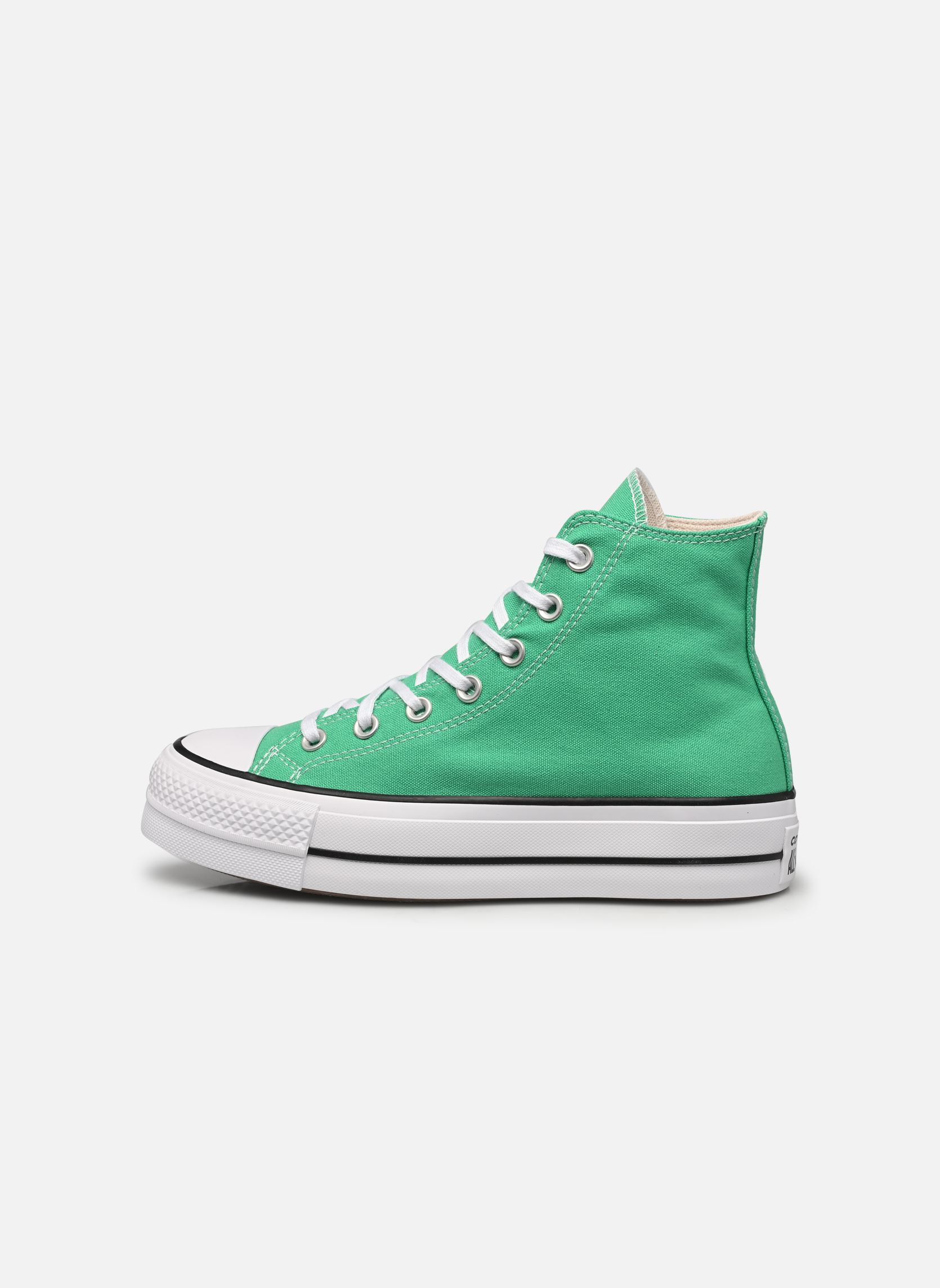 Baskets toile Chuck Taylor All Star Lift Hi femme vert Converse Baskets toile Chuck Taylor All Star Lift Hi femme vert APEX GREEN