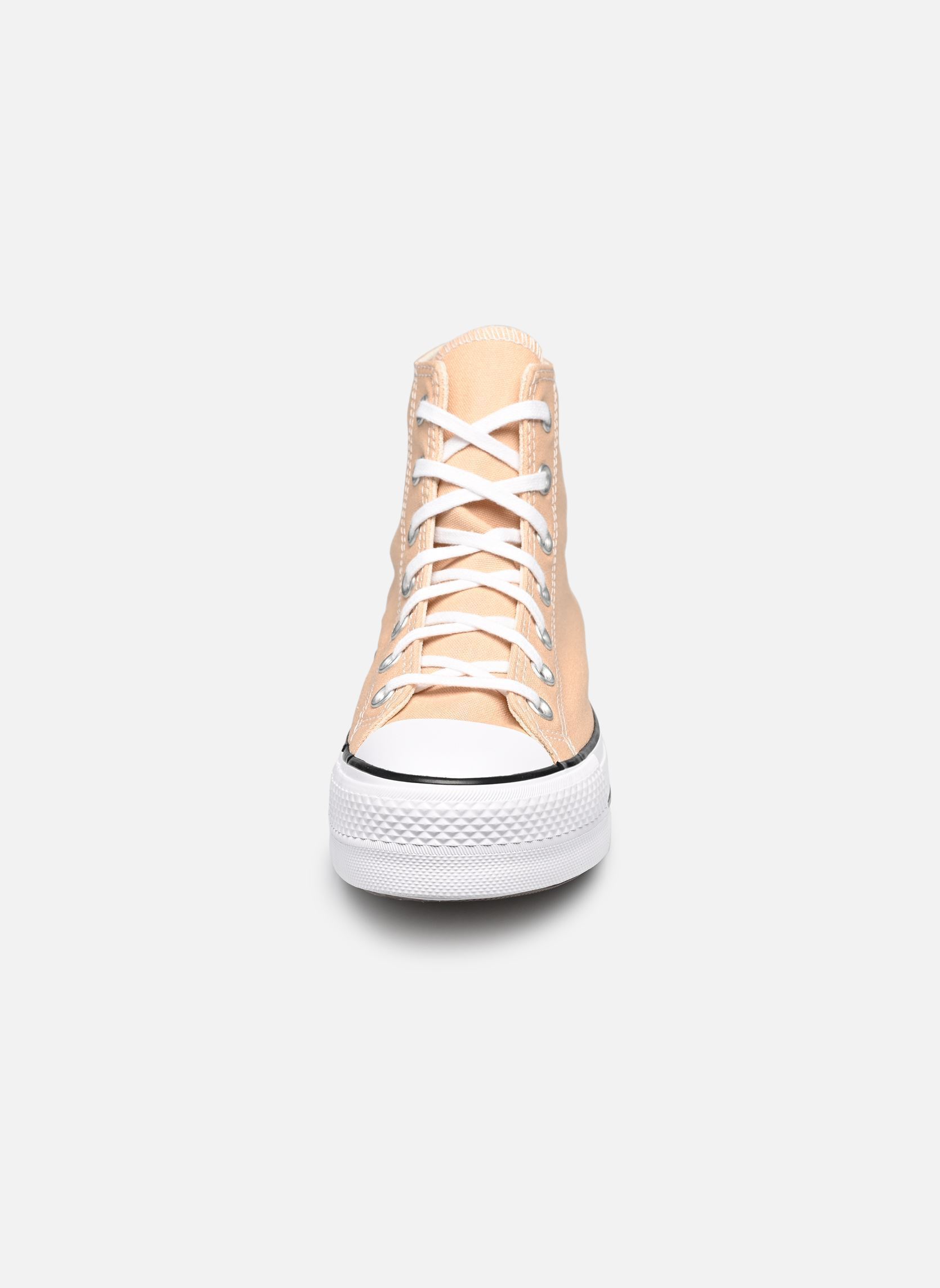 Leinen-Sneaker Chuck Taylor All Star Lift Hi damen beige Converse Leinen-Sneaker Chuck Taylor All Star Lift Hi damen beige COASTAL DUNE /WHITE/BLACK