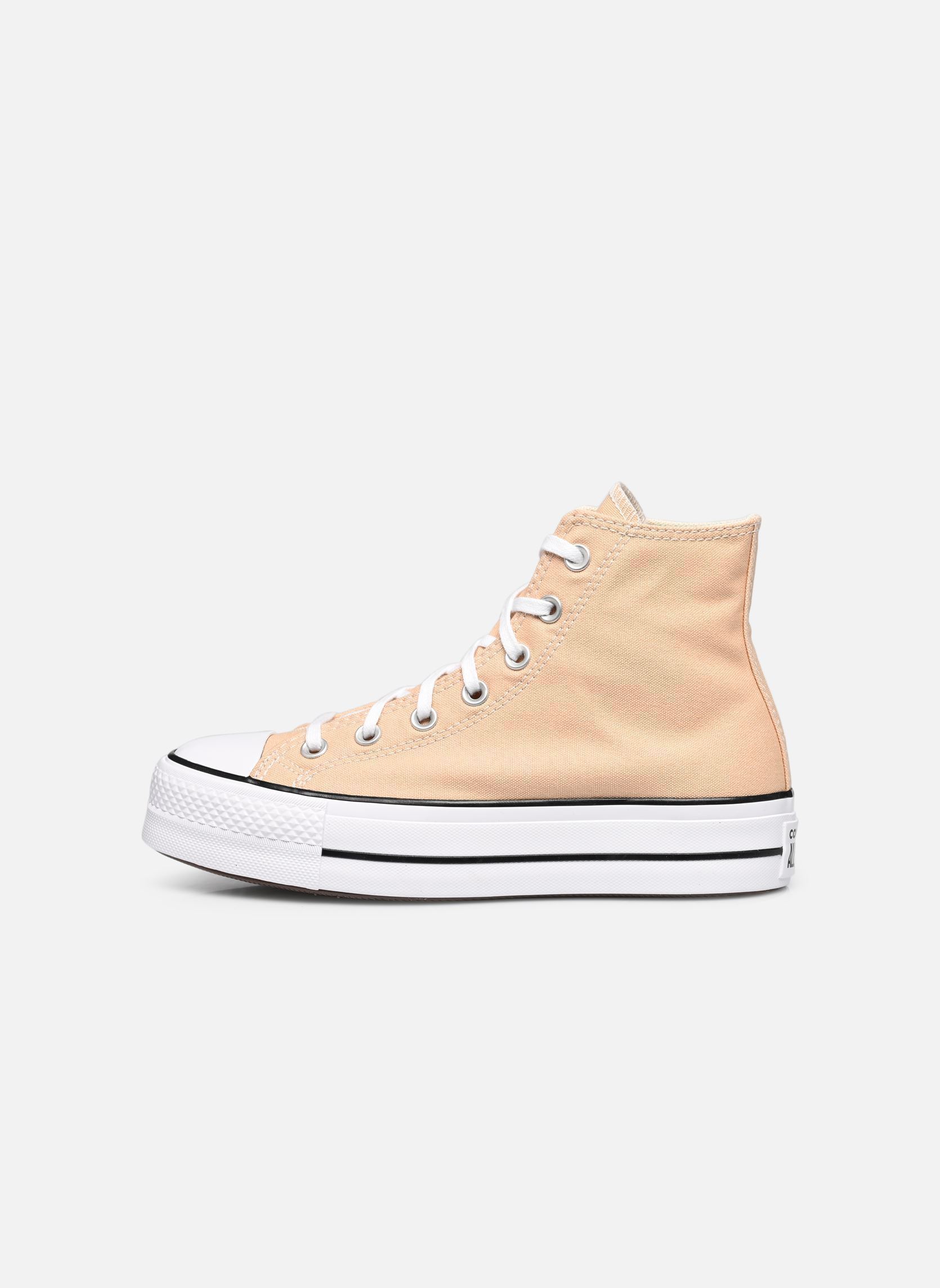 Leinen-Sneaker Chuck Taylor All Star Lift Hi damen beige Converse Leinen-Sneaker Chuck Taylor All Star Lift Hi damen beige COASTAL DUNE /WHITE/BLACK