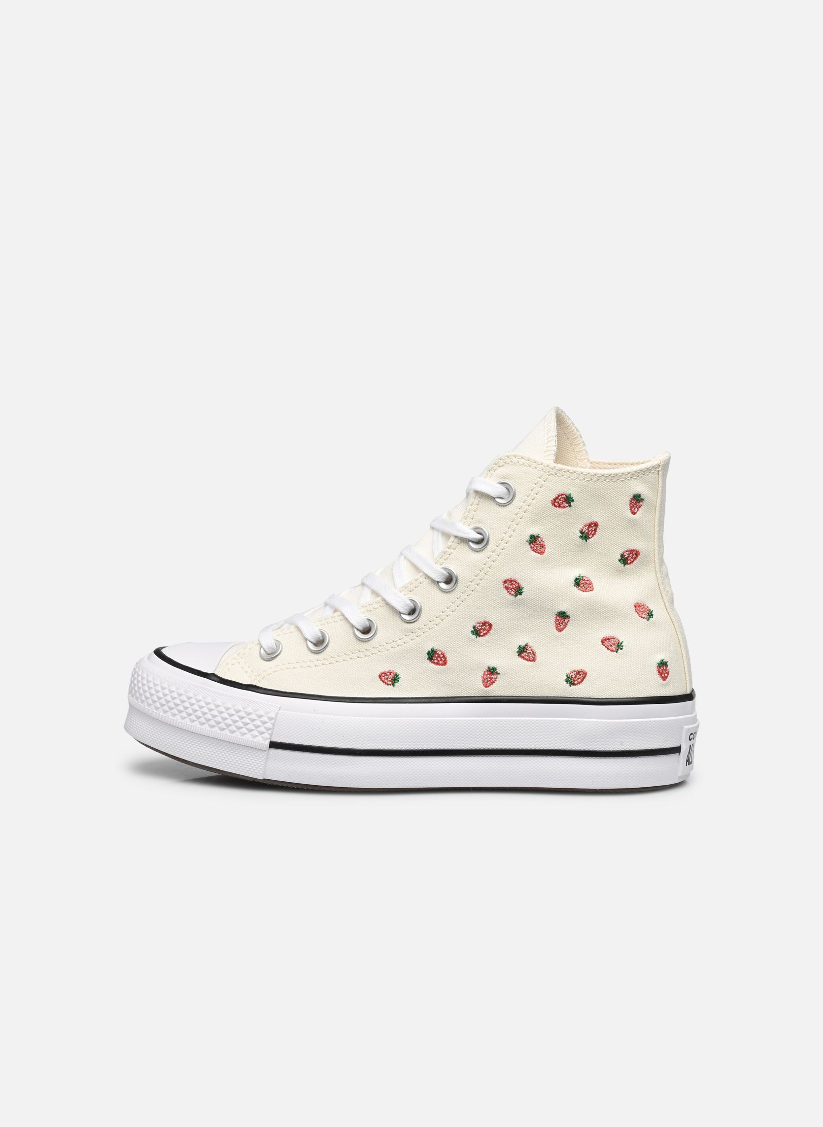 Print sneakers Chuck Taylor All Star Lift Hi dames wit Converse Print sneakers Chuck Taylor All Star Lift Hi dames wit EGRET/SOFT RED/WHITE