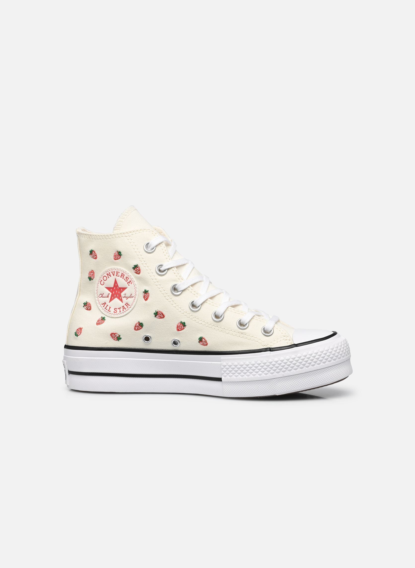 Print sneakers Chuck Taylor All Star Lift Hi dames wit Converse Print sneakers Chuck Taylor All Star Lift Hi dames wit EGRET/SOFT RED/WHITE