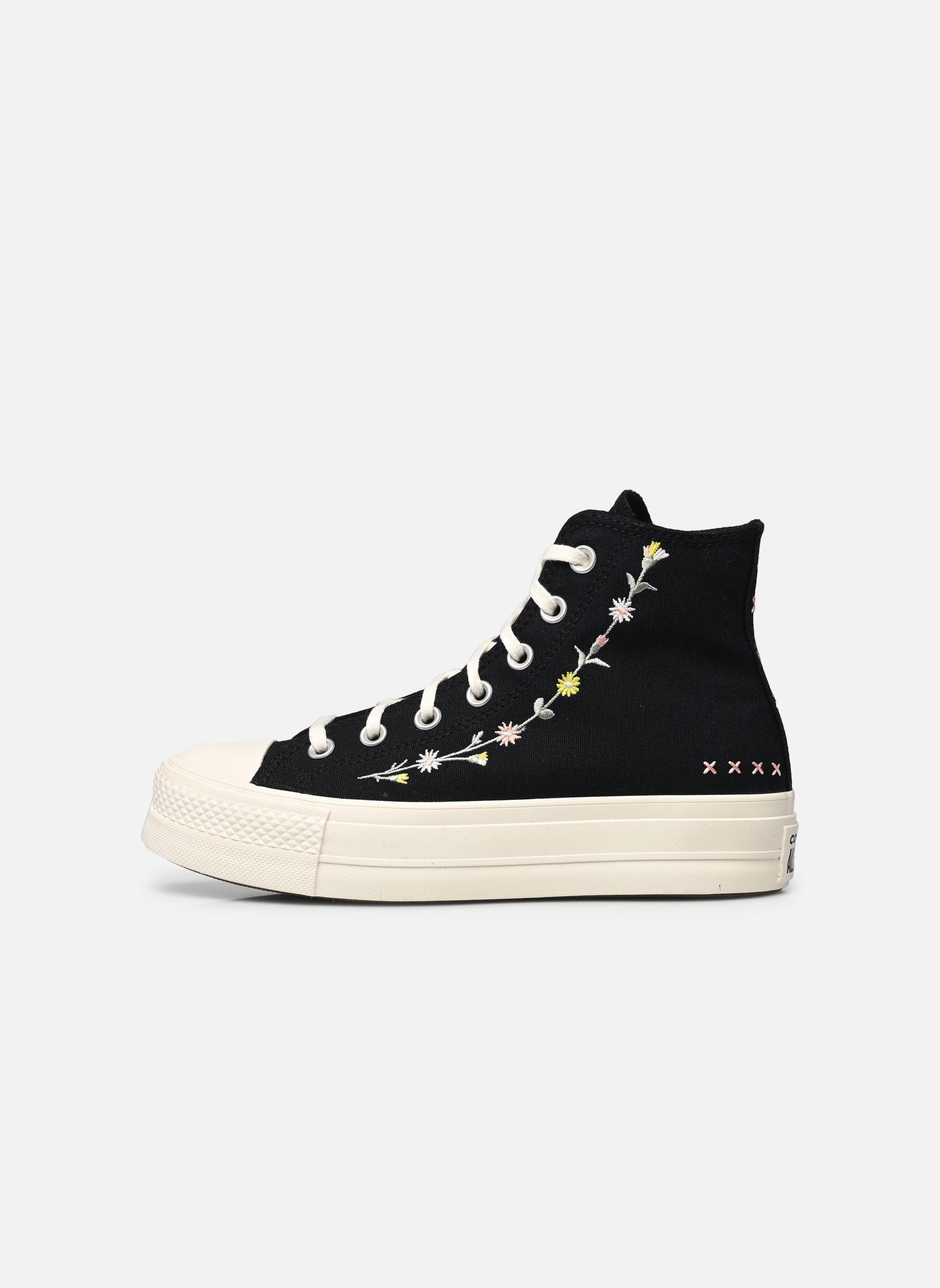 Sneakers di tela Chuck Taylor All Star Lift Hi donna nero Converse Sneakers di tela Chuck Taylor All Star Lift Hi donna nero BLACK/EGRET/FLAMINGO FADE