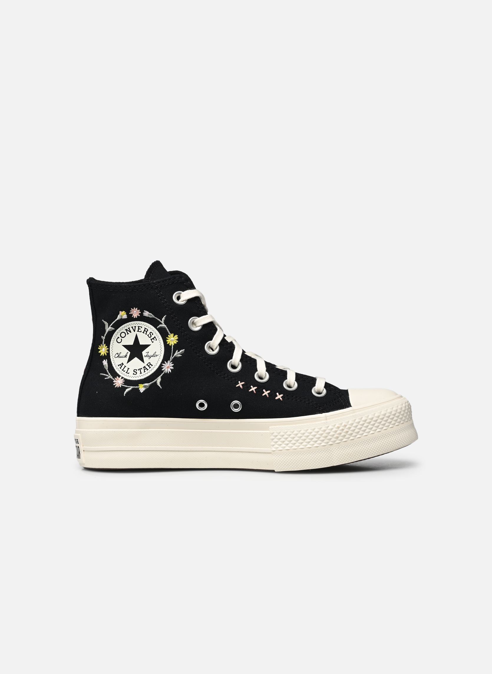 Sneakers di tela Chuck Taylor All Star Lift Hi donna nero Converse Sneakers di tela Chuck Taylor All Star Lift Hi donna nero BLACK/EGRET/FLAMINGO FADE