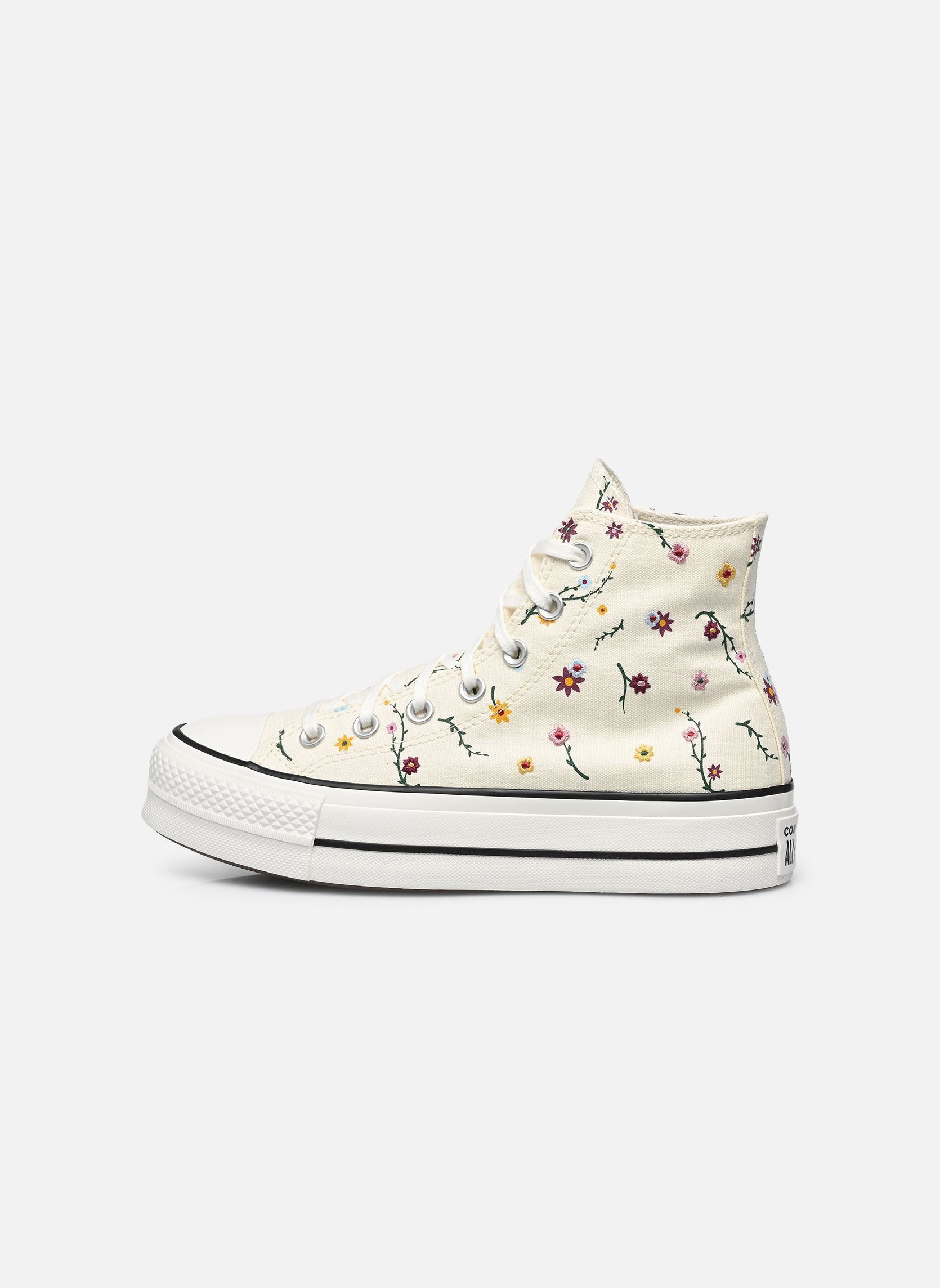 Sneakers di tela Chuck Taylor All Star Lift Hi donna bianco Converse Sneakers di tela Chuck Taylor All Star Lift Hi donna bianco EGRET/VINTAGE WHITE/BLACK