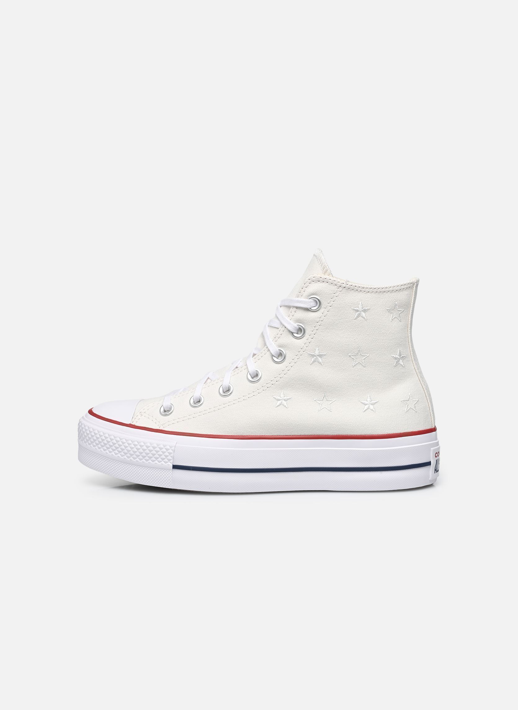 Baskets toile Chuck Taylor All Star Lift Hi femme blanc Converse Baskets toile Chuck Taylor All Star Lift Hi femme blanc VINTAGE WHITE/RED/NAVY
