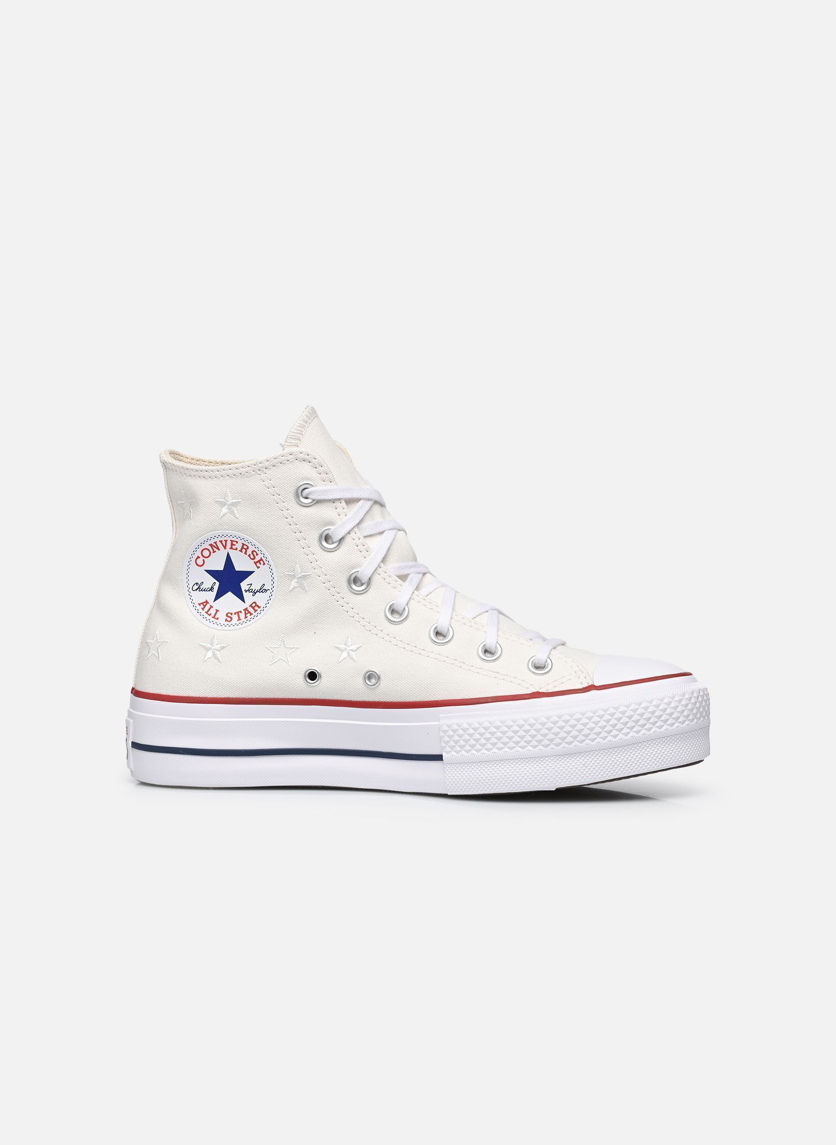 Baskets toile Chuck Taylor All Star Lift Hi femme blanc Converse Baskets toile Chuck Taylor All Star Lift Hi femme blanc VINTAGE WHITE/RED/NAVY